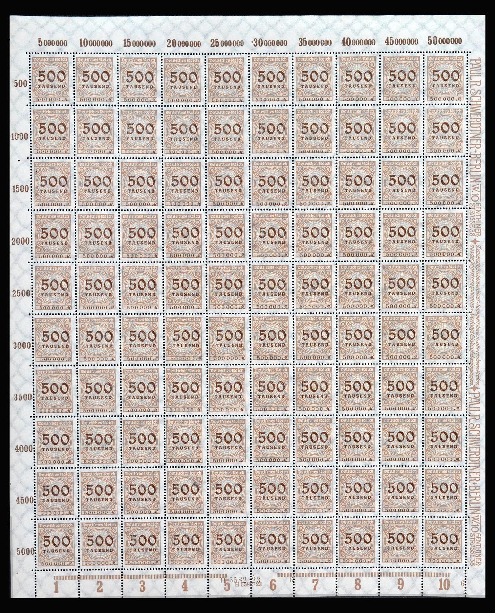 40028 0017 - Stamp collection 40028 German Reich infla sheets.