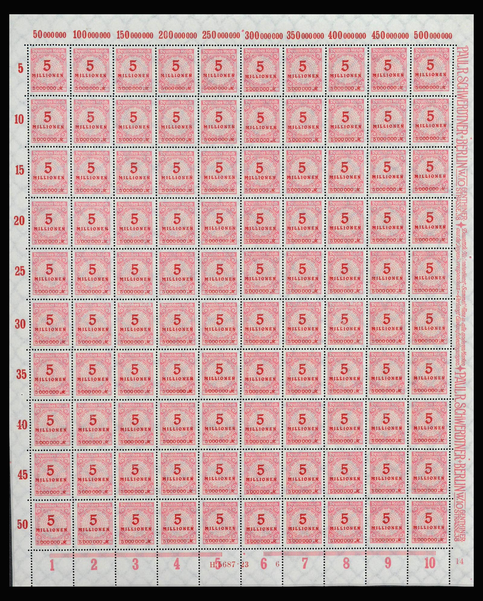 40028 0018 - Stamp collection 40028 German Reich infla sheets.