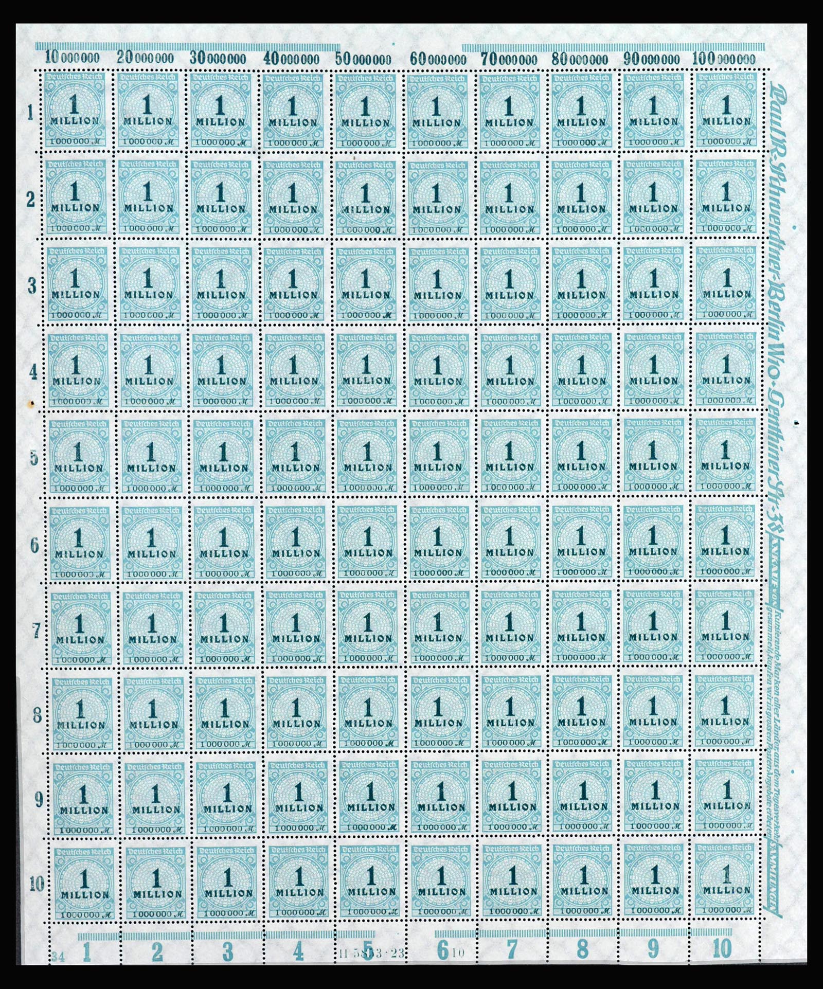 40028 0019 - Stamp collection 40028 German Reich infla sheets.