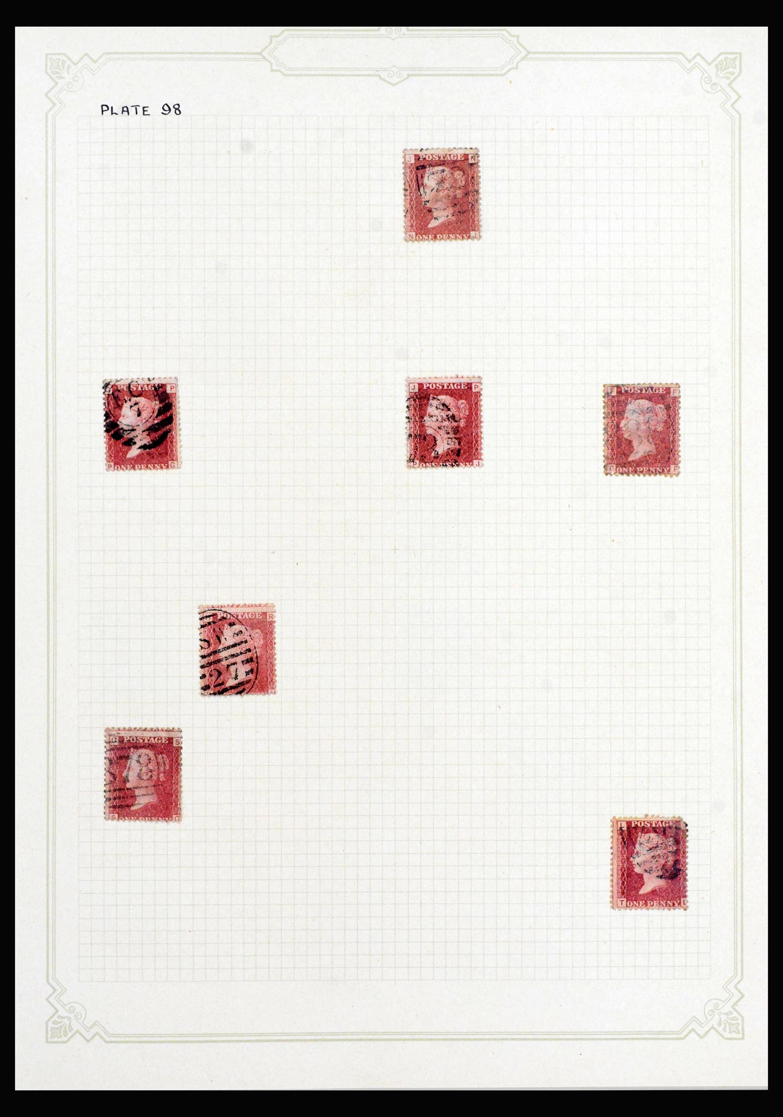 40031 0006 - Stamp collection 40031 Great Britain penny reds 1864-1879.