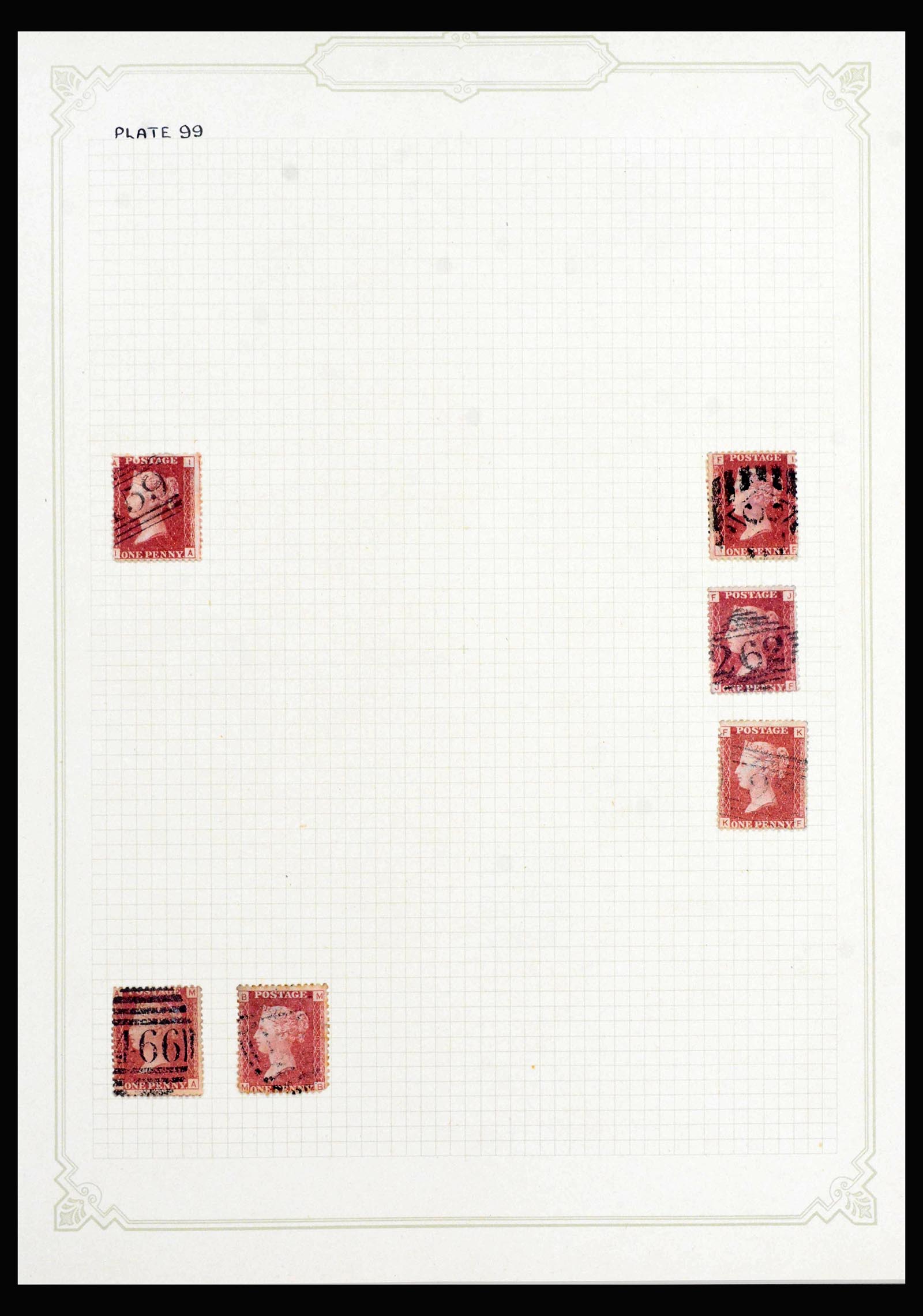 40031 0009 - Stamp collection 40031 Great Britain penny reds 1864-1879.