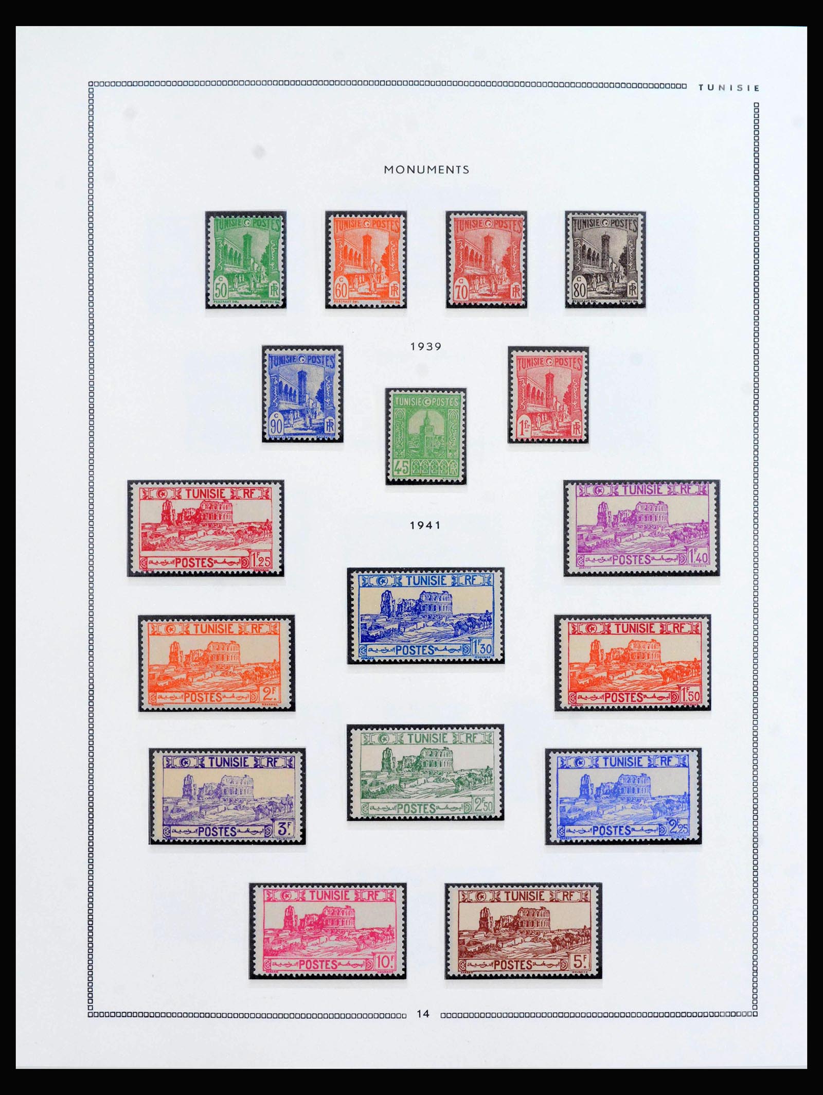 40032 0012 - Stamp collection 40032 Tunisia complete 1906-2000.