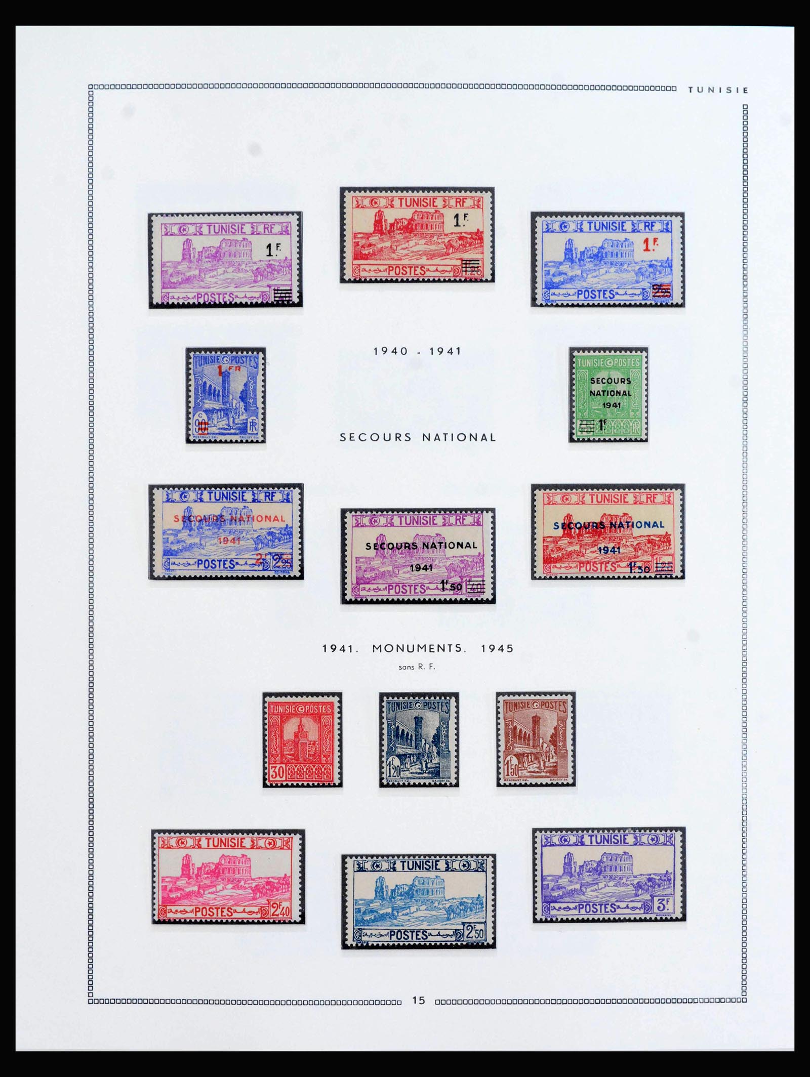 40032 0013 - Stamp collection 40032 Tunisia complete 1906-2000.