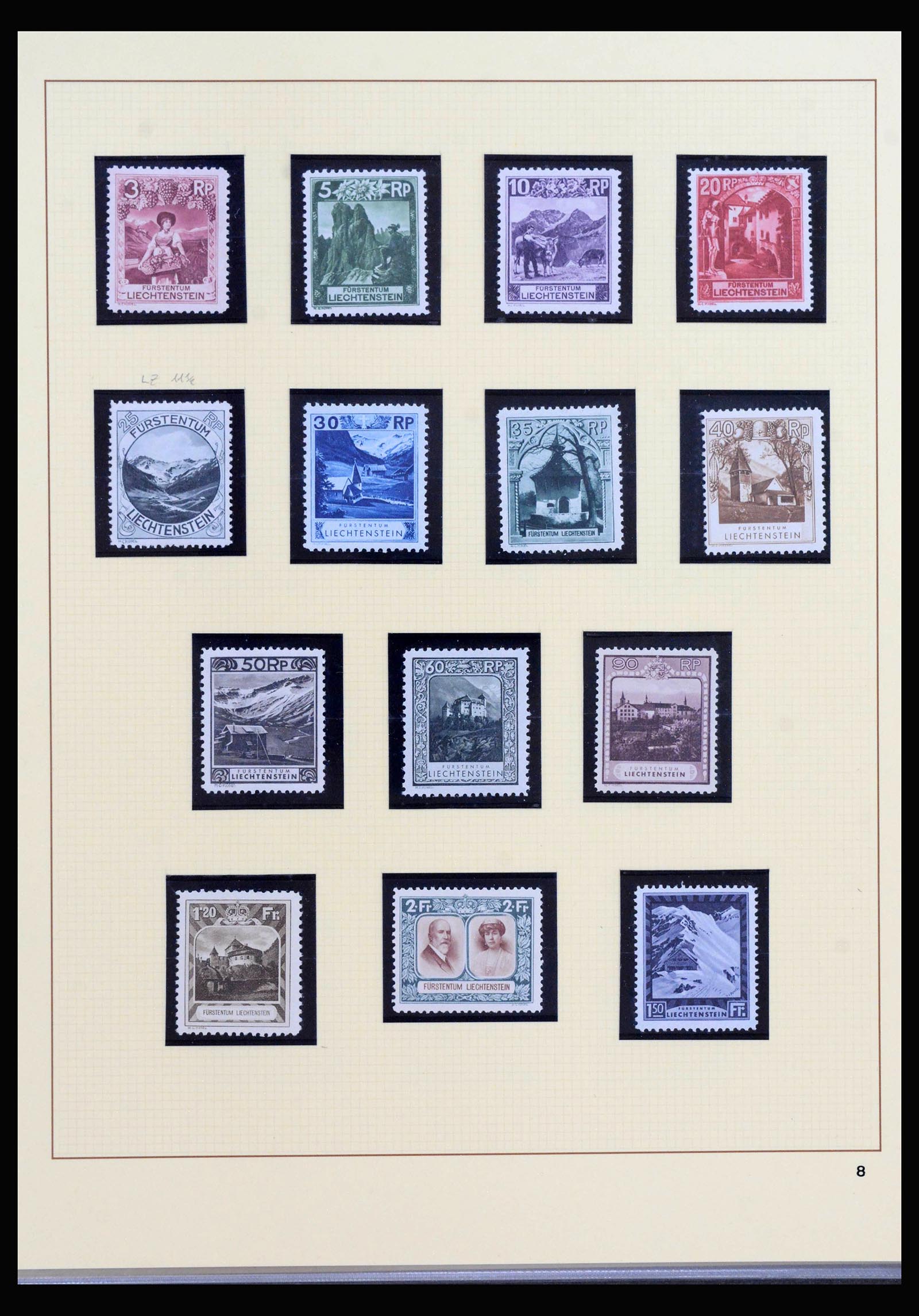 40045 0010 - Stamp collection 40045 Liechtenstein complete1912-2001.