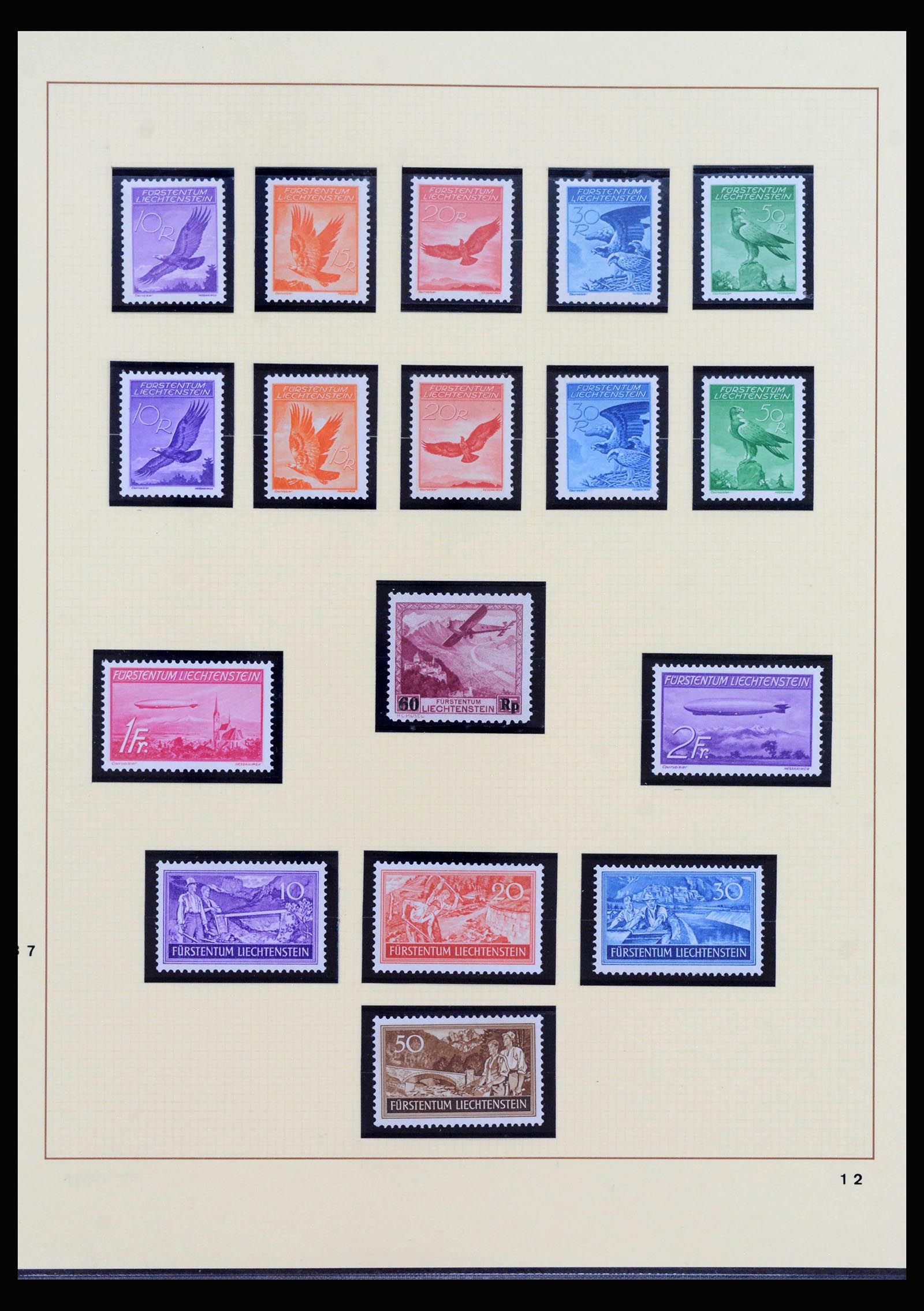 40045 0014 - Stamp collection 40045 Liechtenstein complete1912-2001.