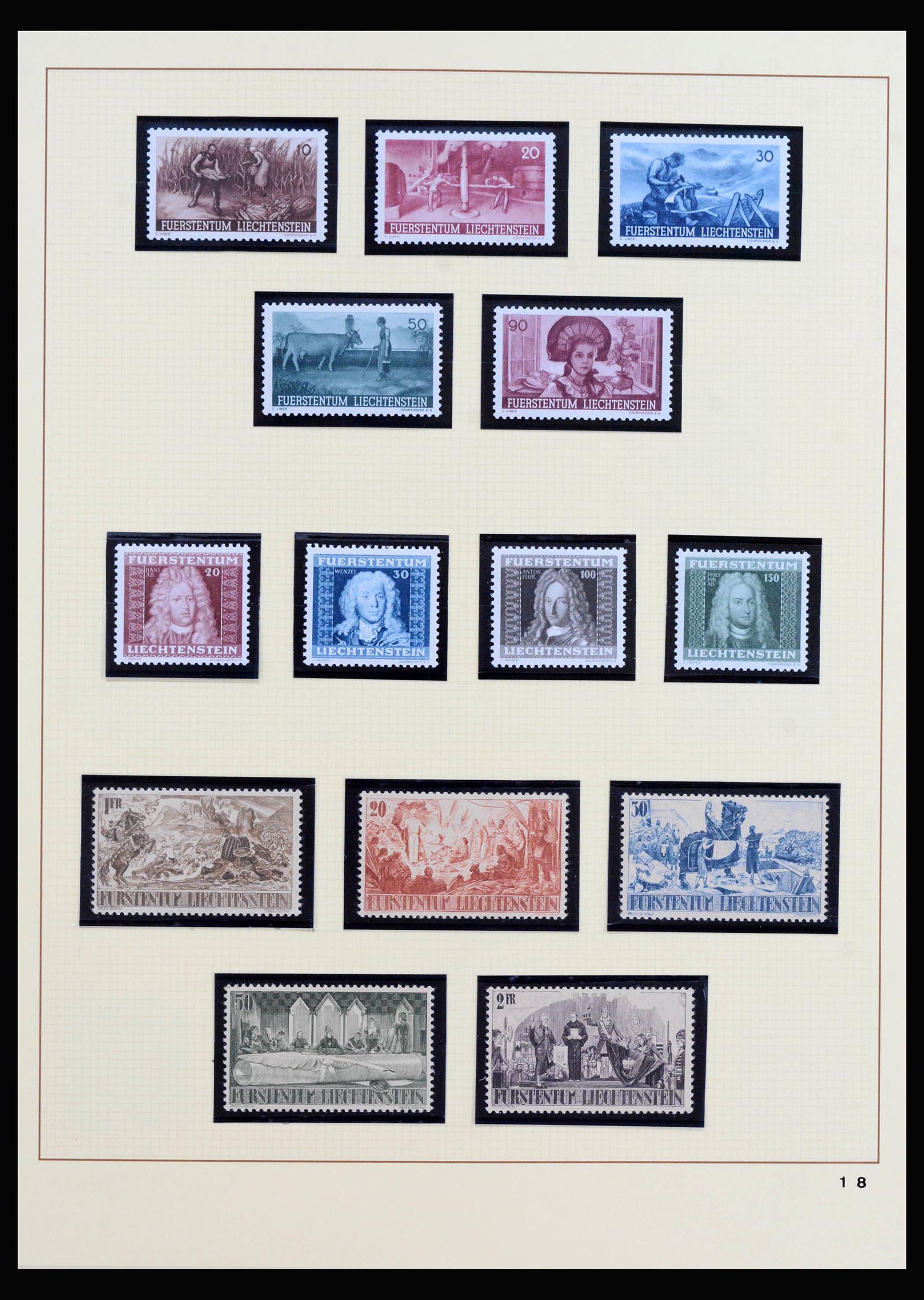 40045 0020 - Stamp collection 40045 Liechtenstein complete1912-2001.