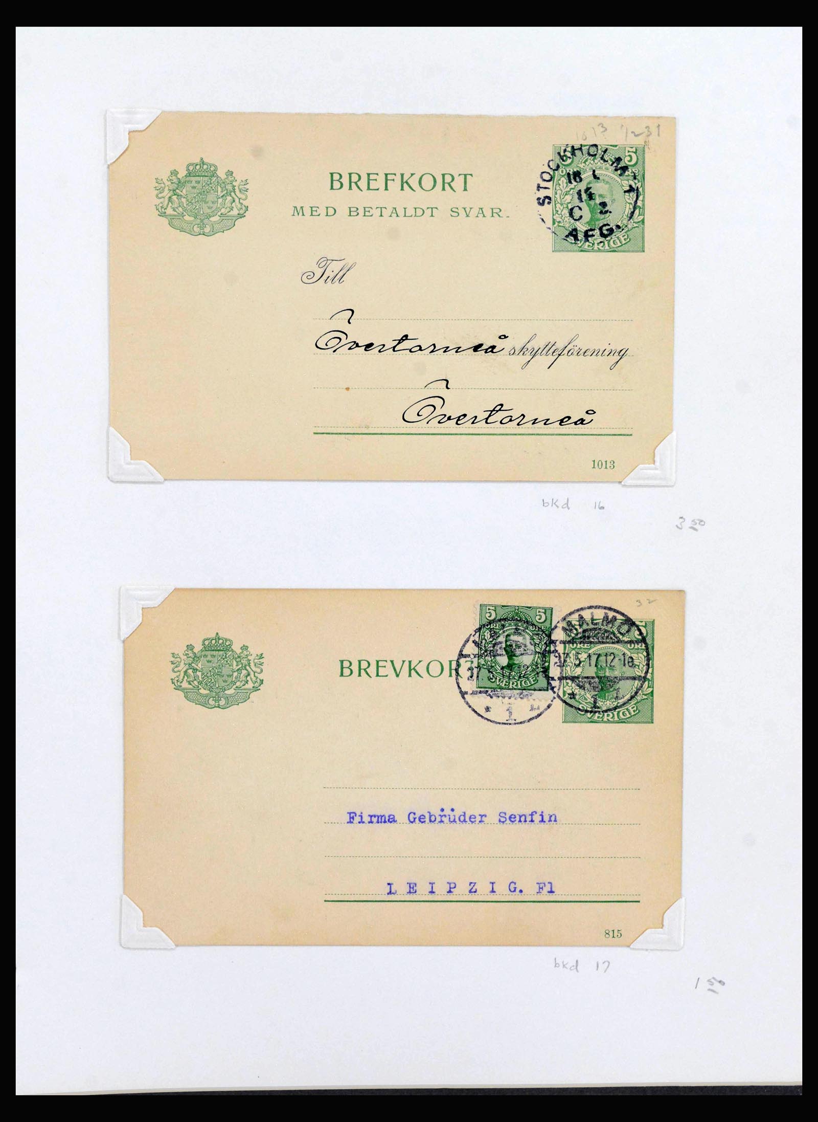 40046 0016 - Stamp collection 40046 Sweden covers 1858-1960.