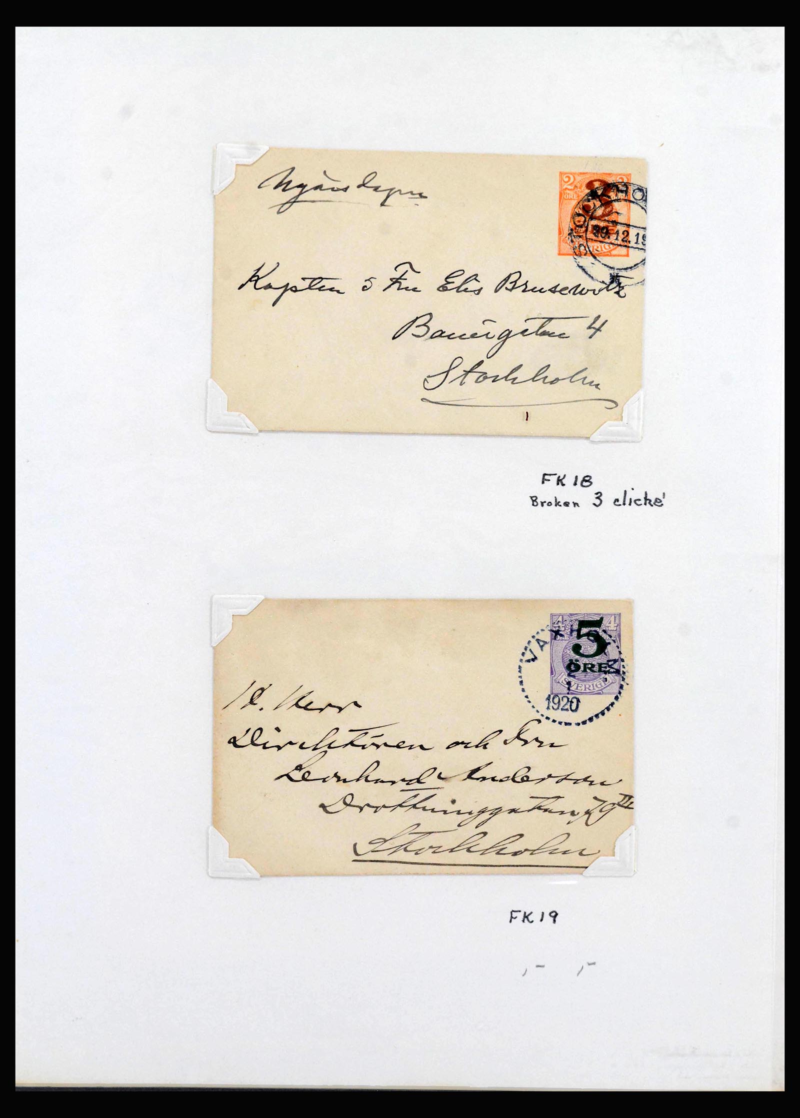 40046 0020 - Stamp collection 40046 Sweden covers 1858-1960.