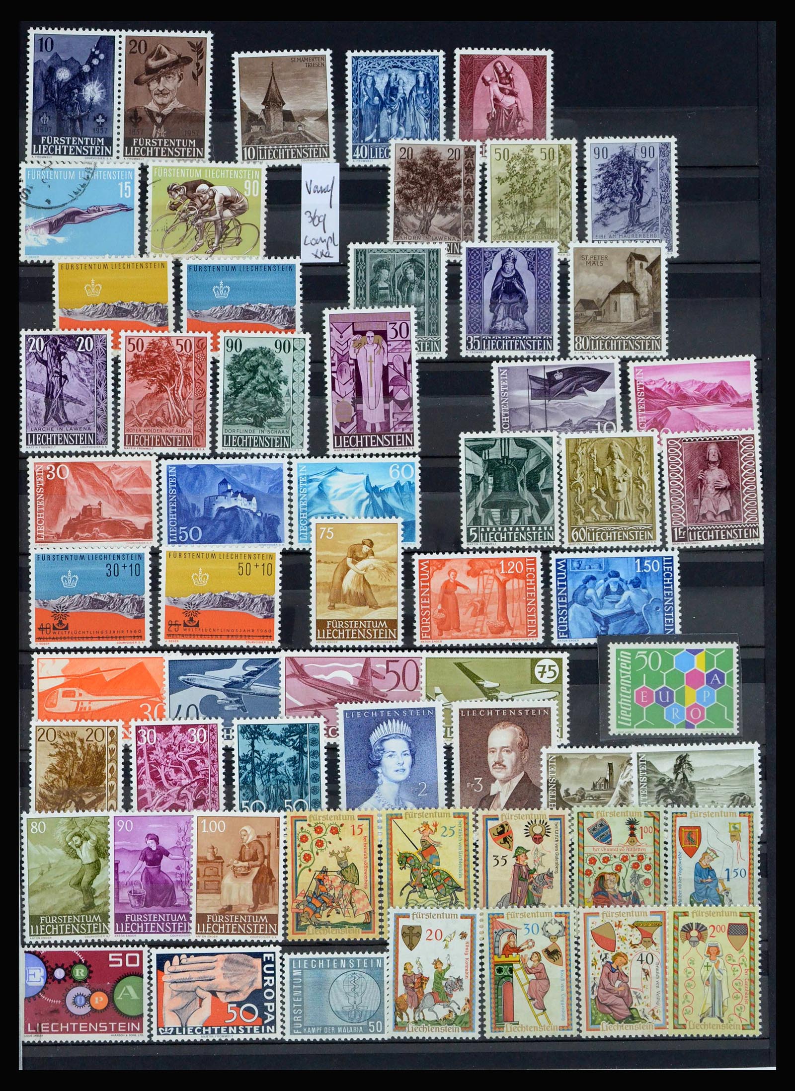 40053 0005 - Stamp collection 40053 Liechtenstein 1912-2013.