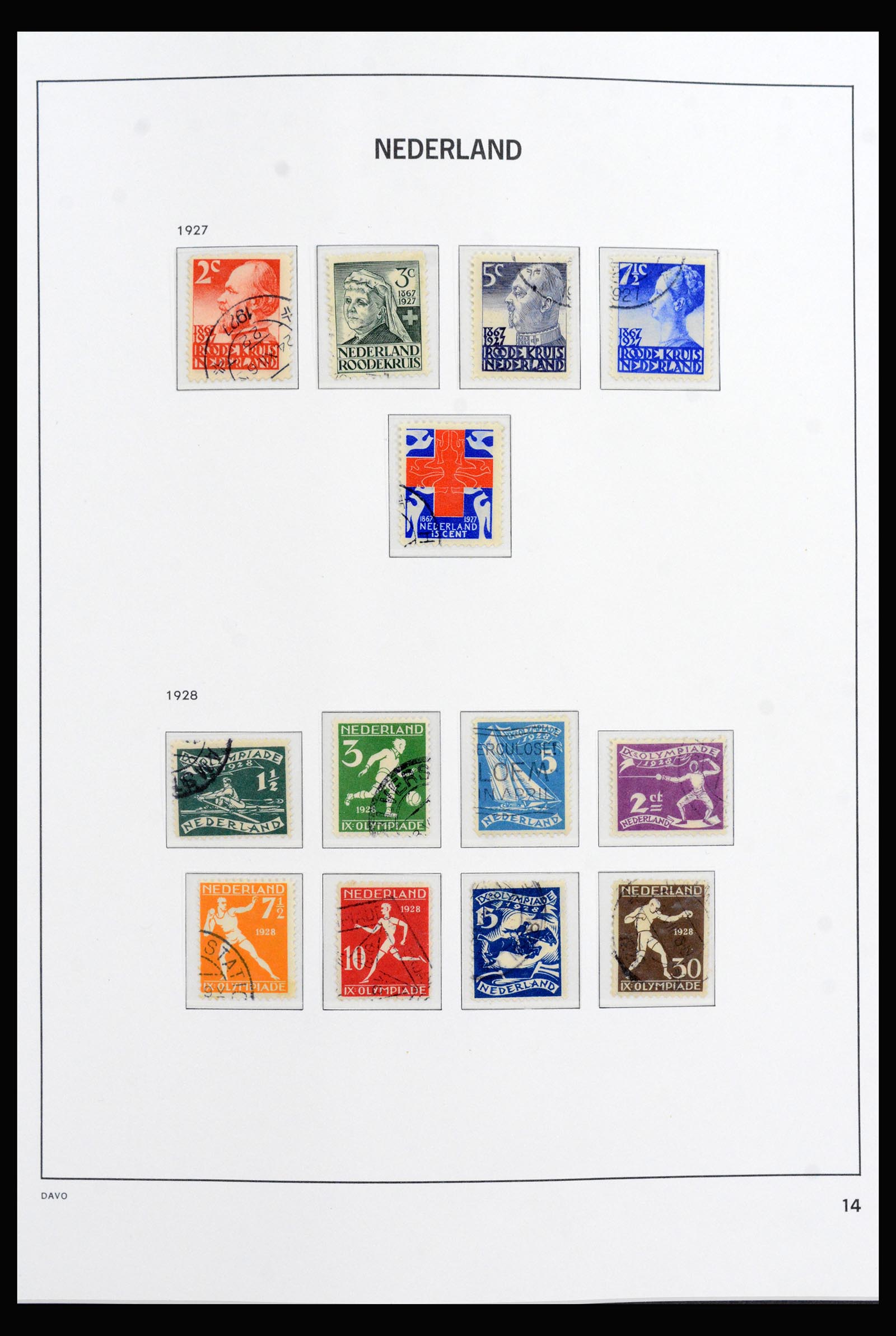 40060 0014 - Stamp collection 40060 Netherlands complete 1852-1945.