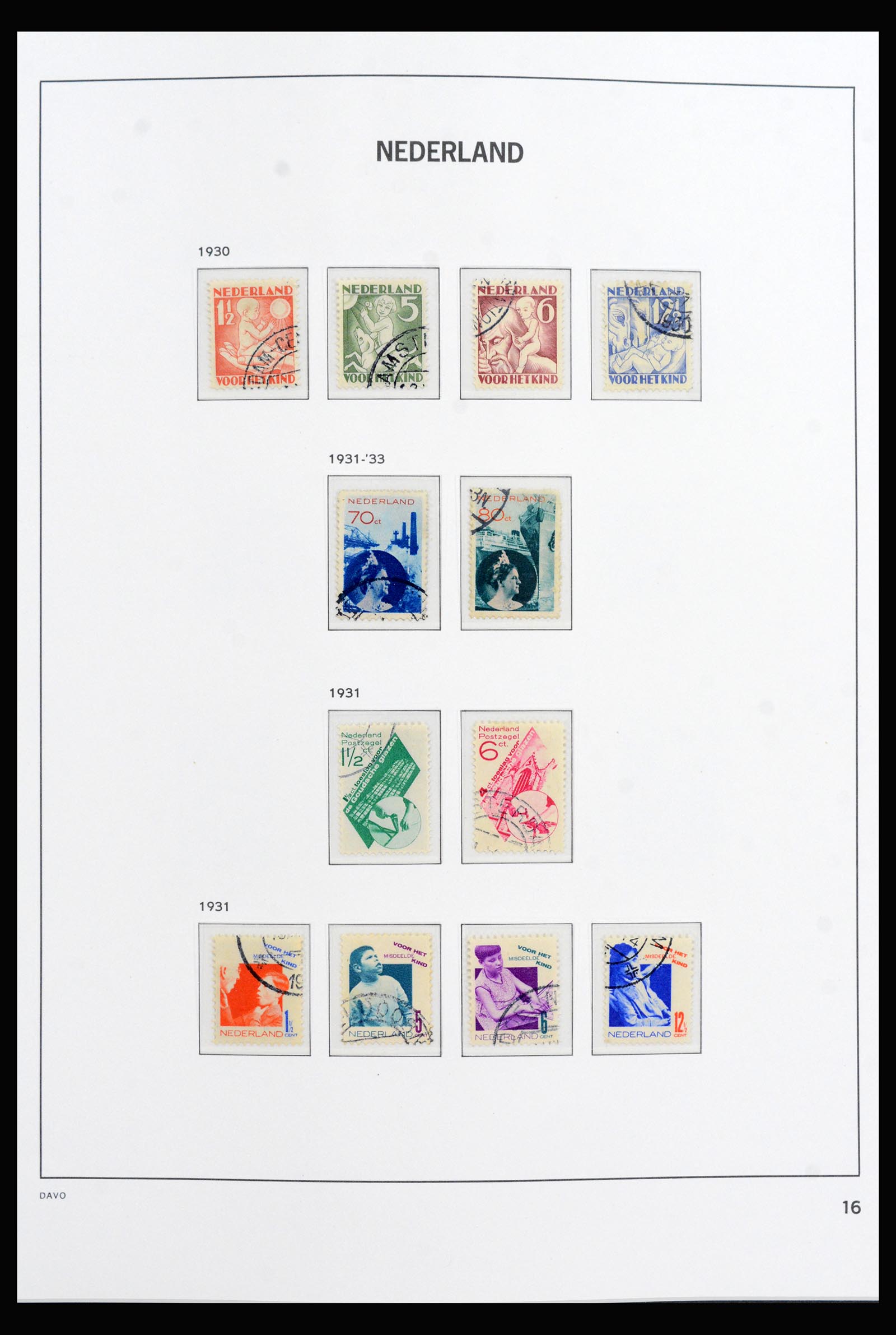 40060 0016 - Stamp collection 40060 Netherlands complete 1852-1945.