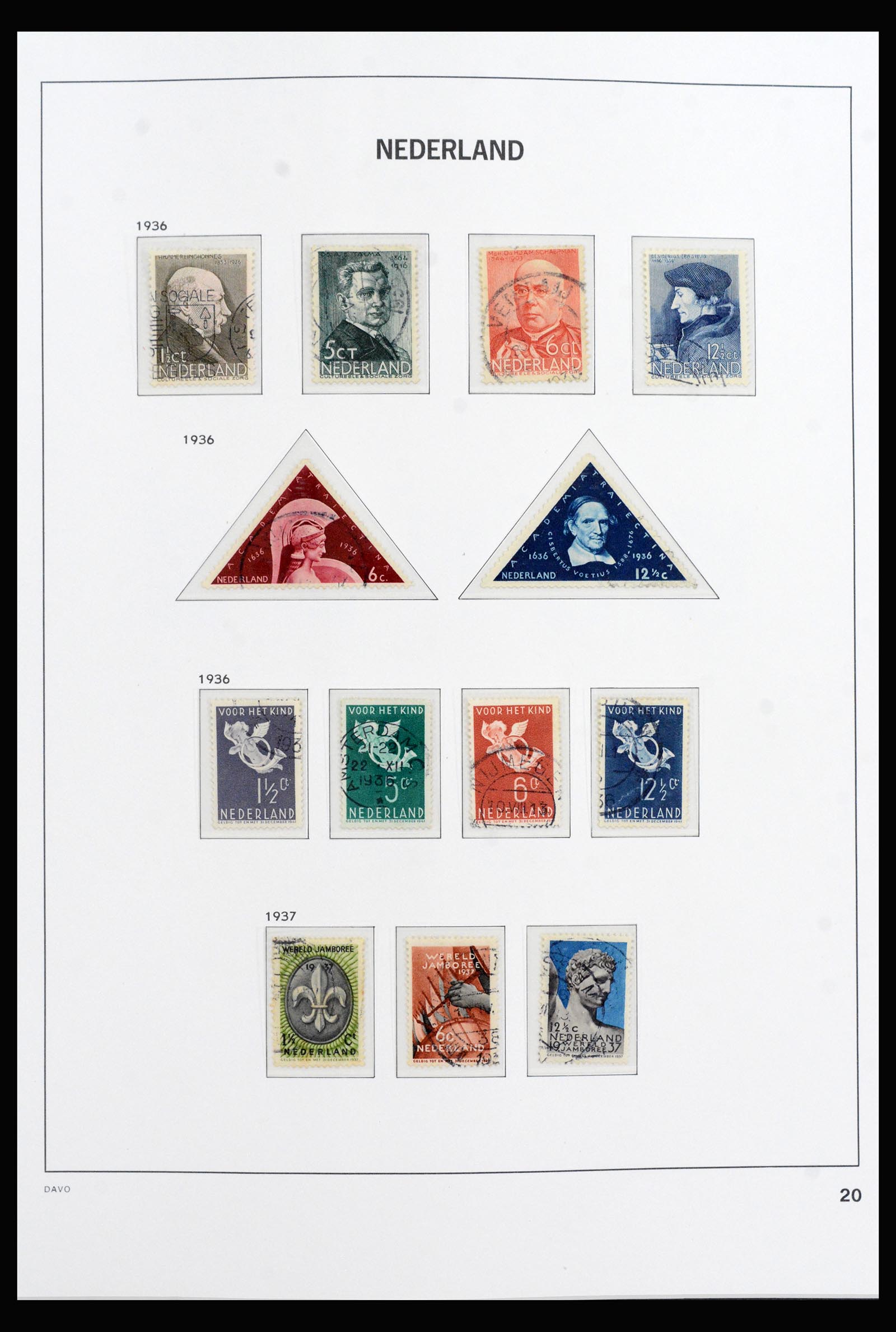 40060 0020 - Stamp collection 40060 Netherlands complete 1852-1945.