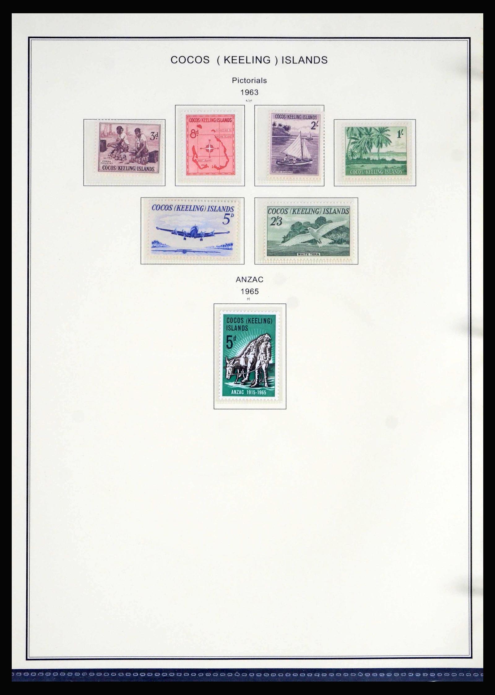 40064 0001 - Stamp collection 40064 Cocos Keeling Islands 1963-1998.