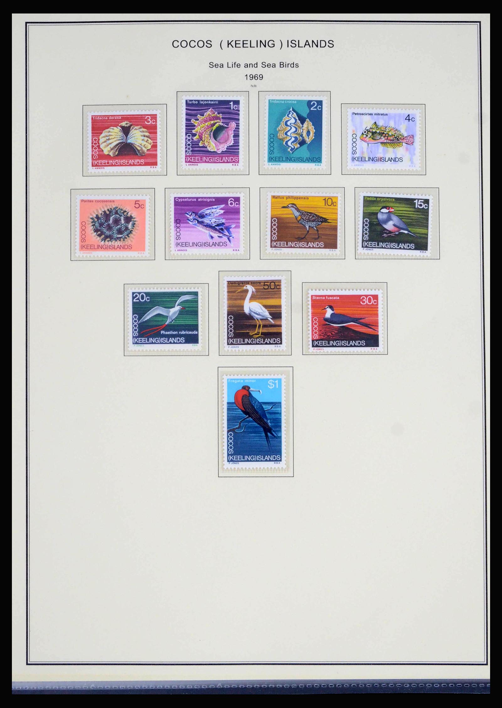 40064 0002 - Stamp collection 40064 Cocos Keeling Islands 1963-1998.