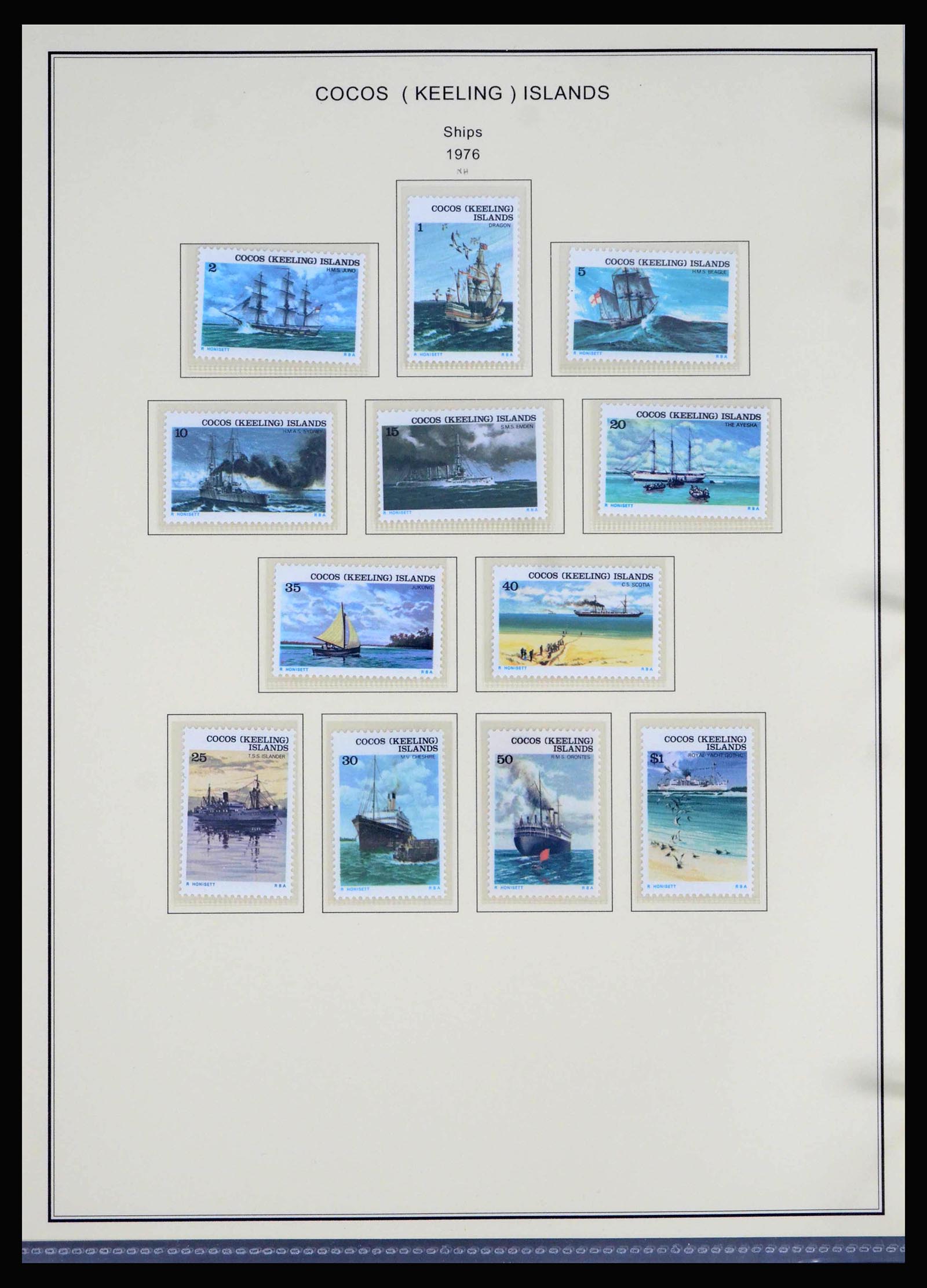 40064 0003 - Stamp collection 40064 Cocos Keeling Islands 1963-1998.