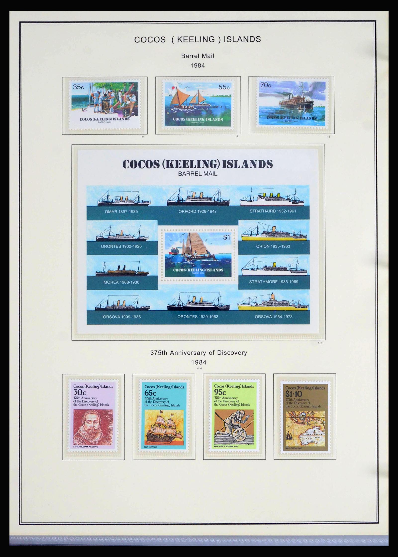 40064 0011 - Stamp collection 40064 Cocos Keeling Islands 1963-1998.