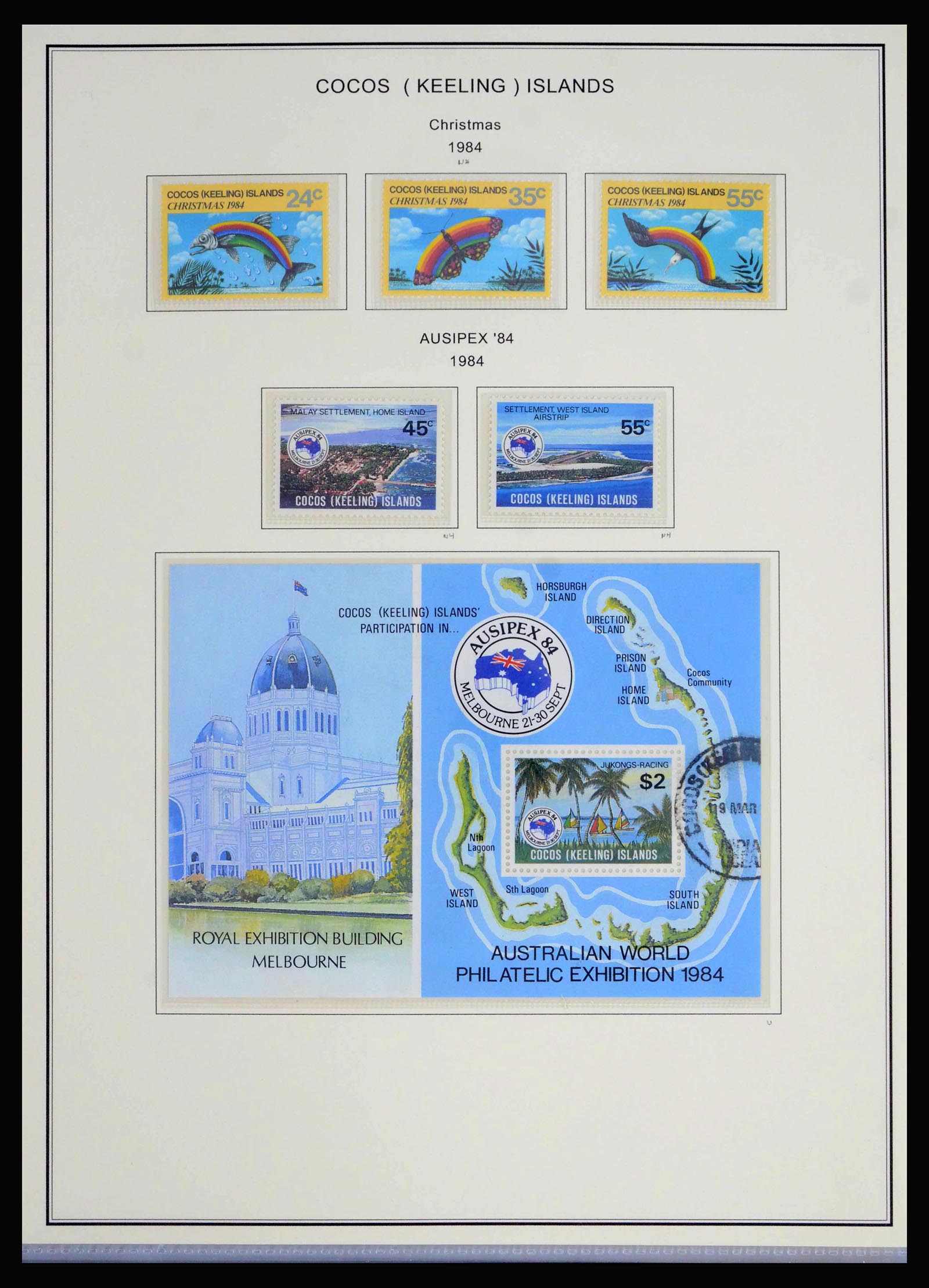 40064 0012 - Stamp collection 40064 Cocos Keeling Islands 1963-1998.