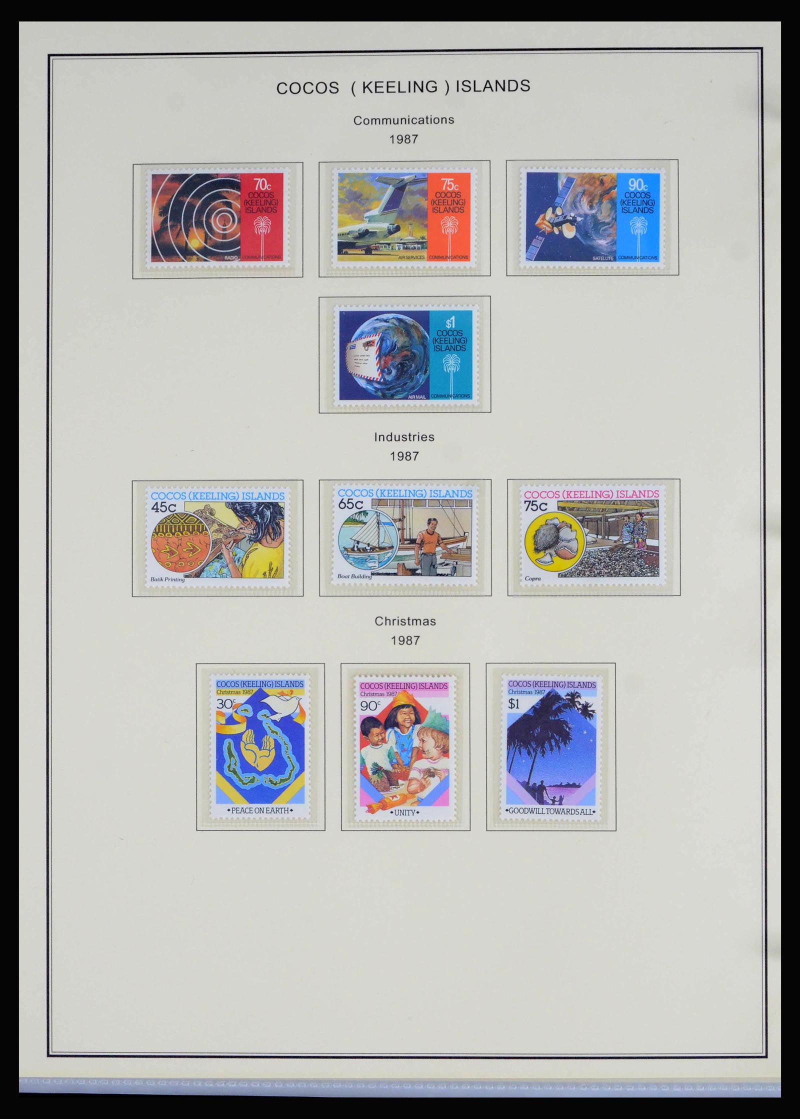 40064 0017 - Stamp collection 40064 Cocos Keeling Islands 1963-1998.