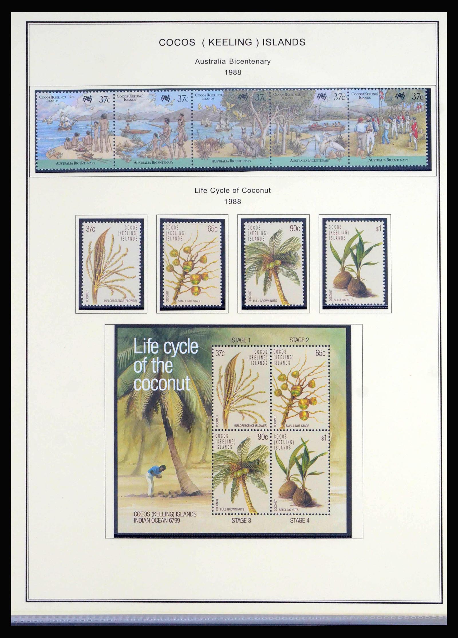 40064 0018 - Stamp collection 40064 Cocos Keeling Islands 1963-1998.