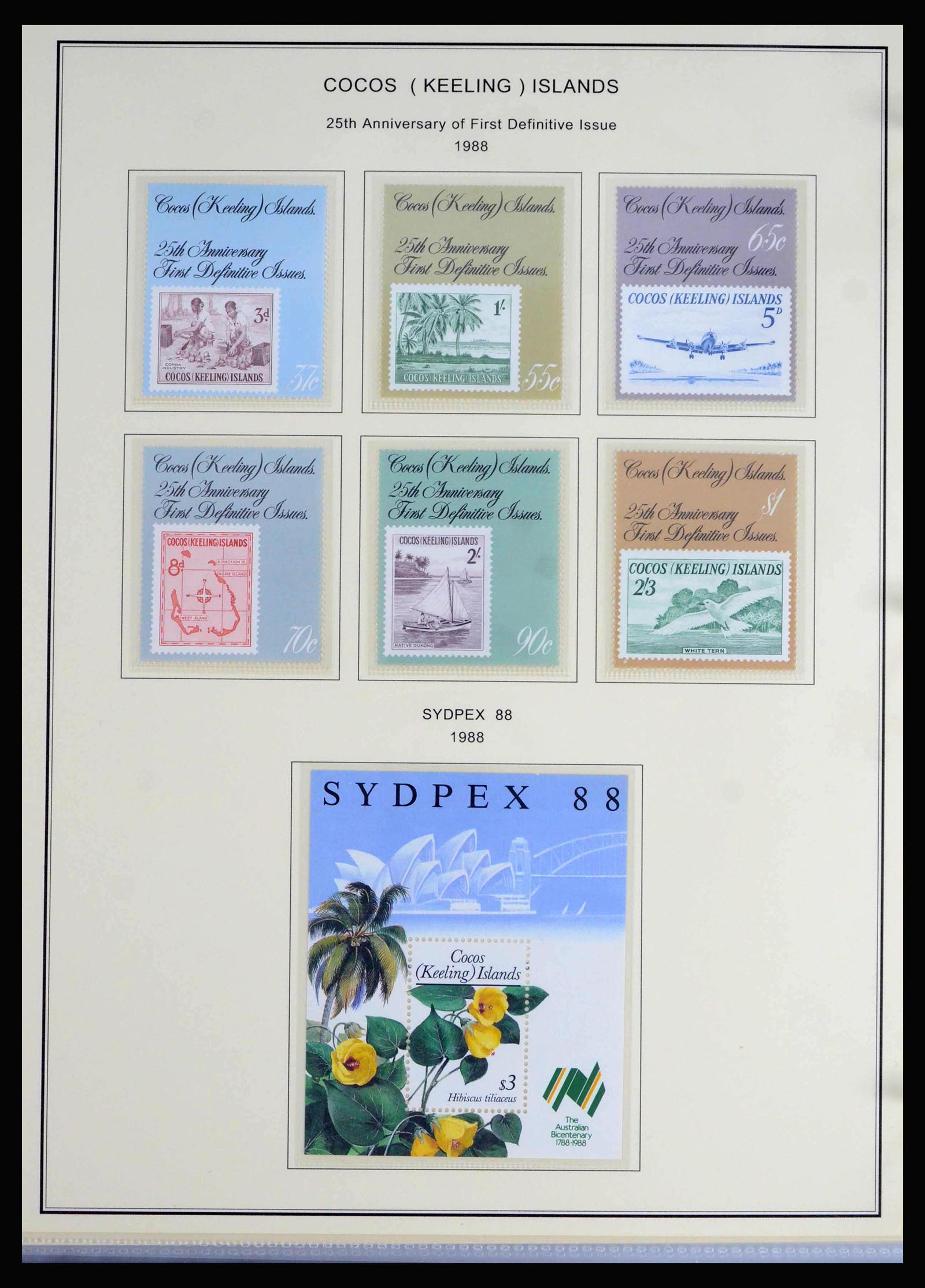 40064 0019 - Stamp collection 40064 Cocos Keeling Islands 1963-1998.