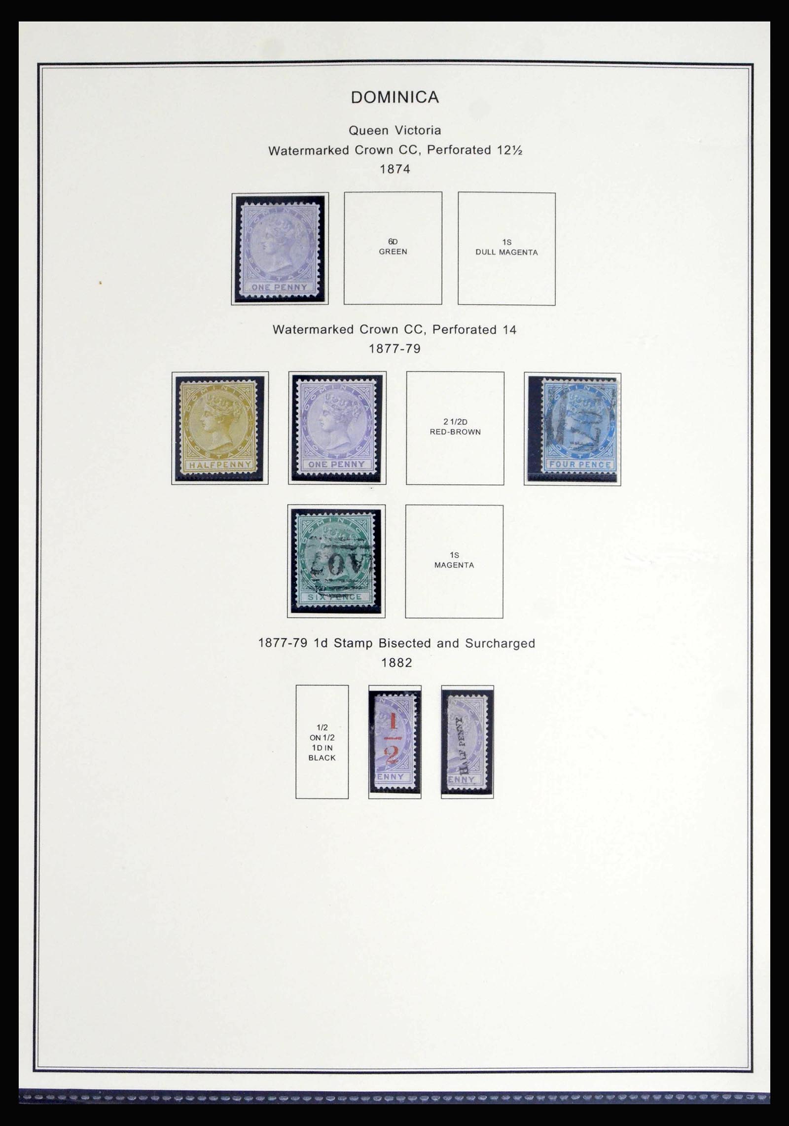 40066 0001 - Stamp collection 40066 Dominica 1874-1978.