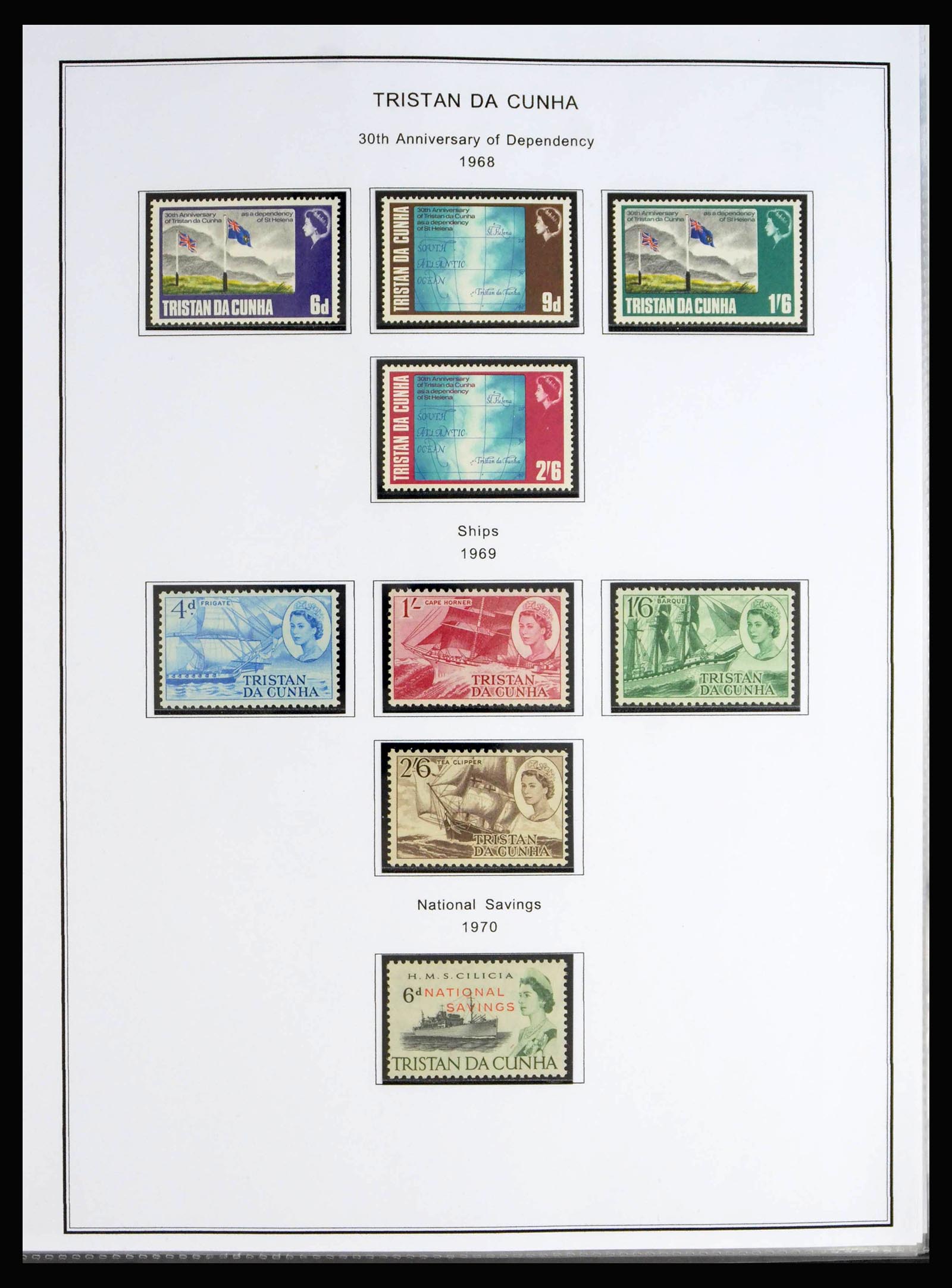 40072 0011 - Stamp collection 40072 Tristan da Cunha 1952-1994.