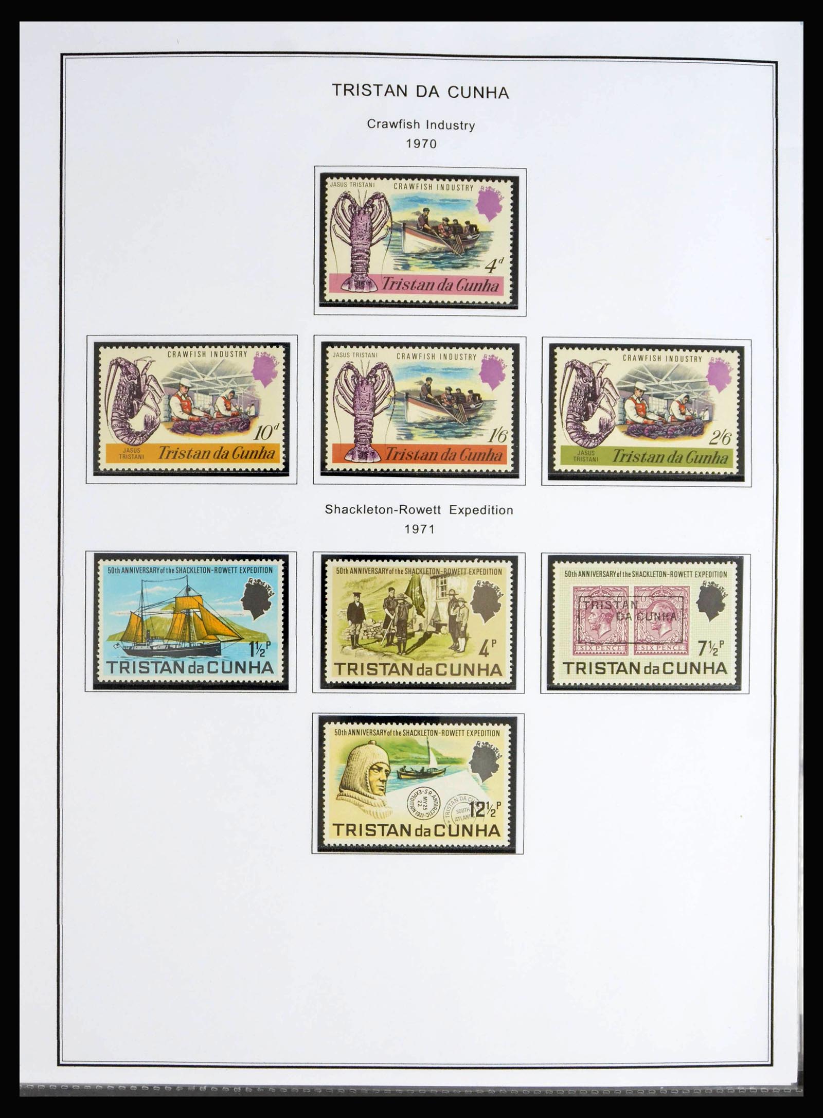 40072 0013 - Stamp collection 40072 Tristan da Cunha 1952-1994.