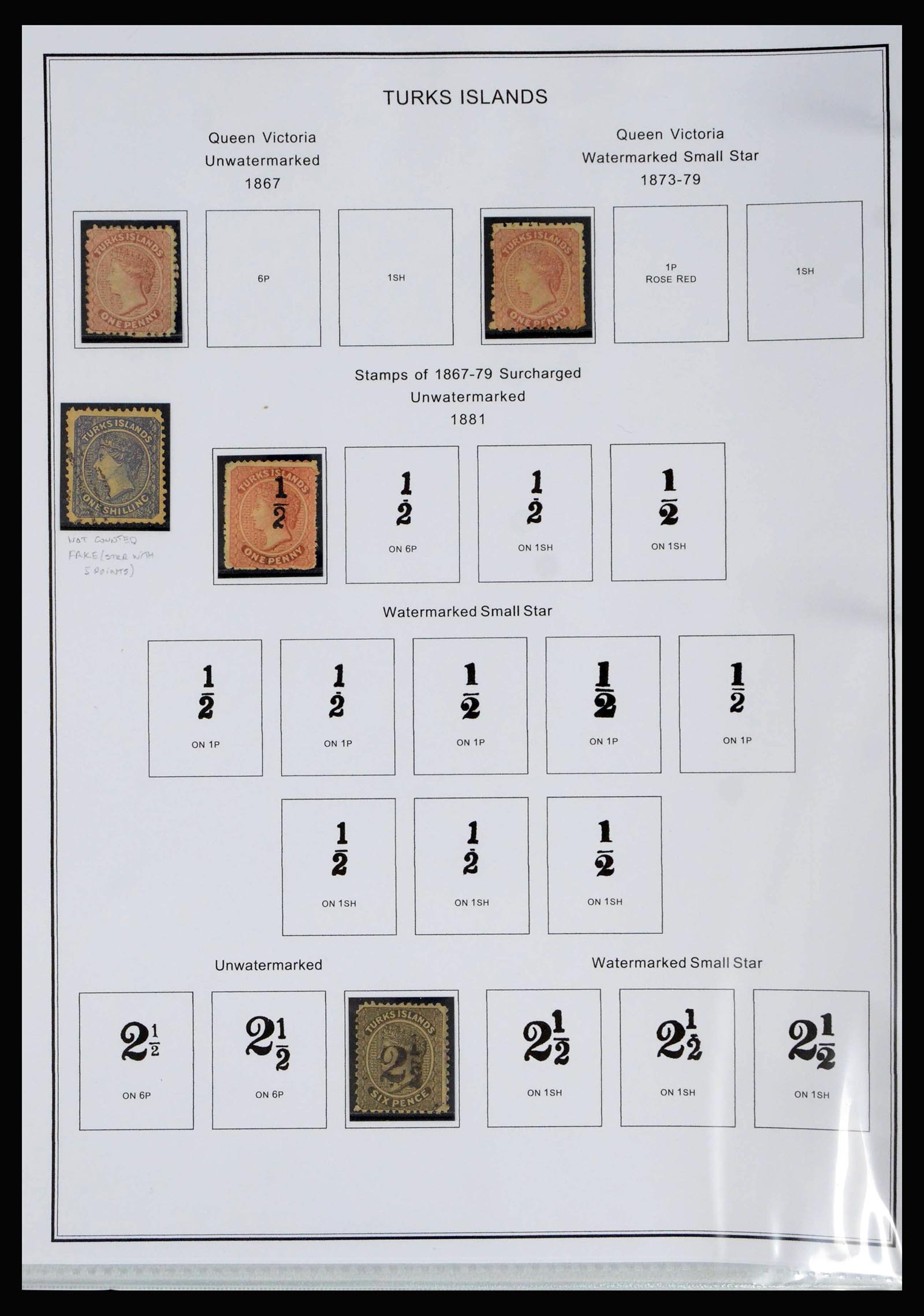 40073 0001 - Stamp collection 40073 Turks en Caicos 1867-1997.