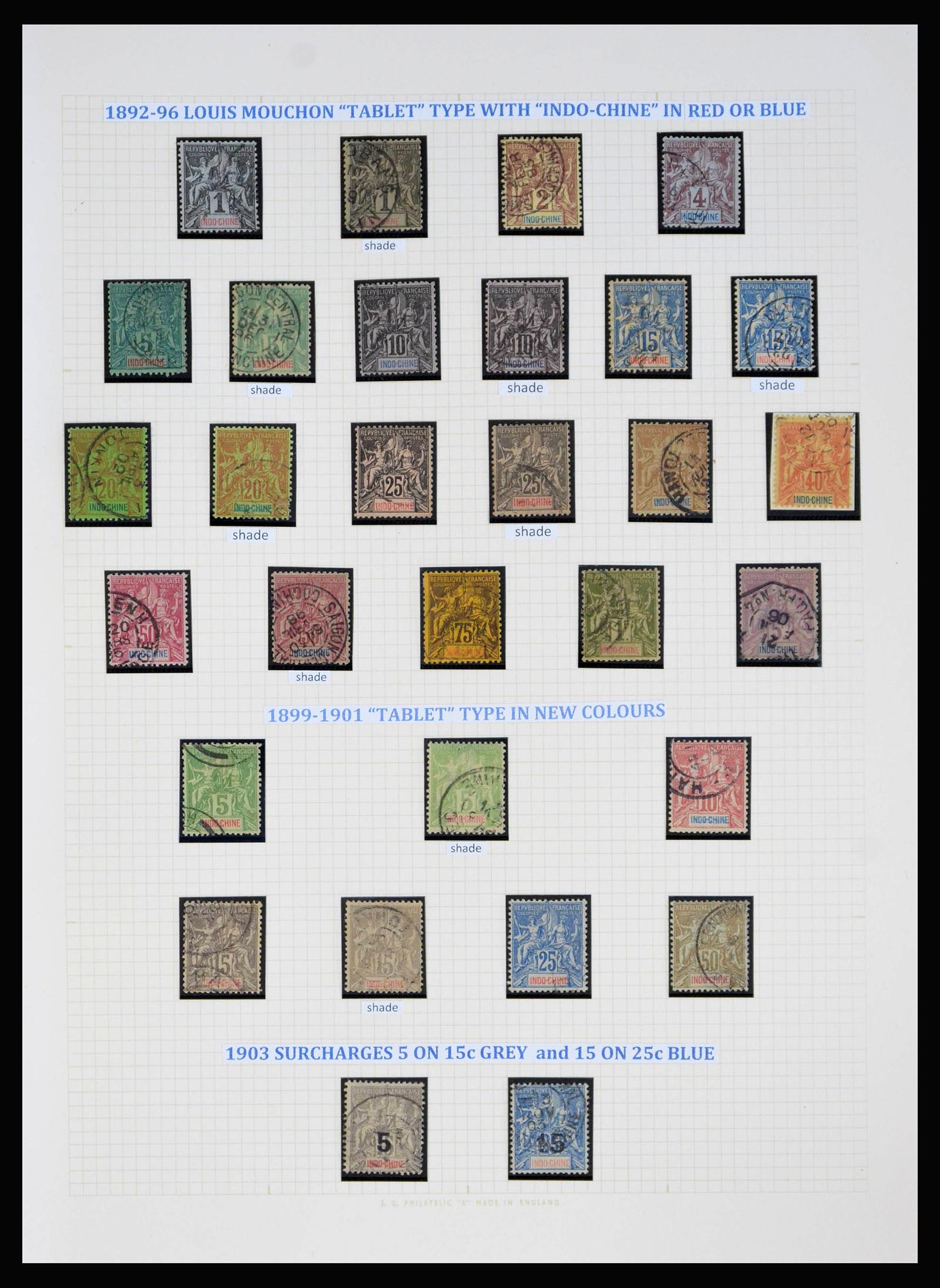 40074 0001 - Stamp collection 40074 French Indochina 1892-1949.