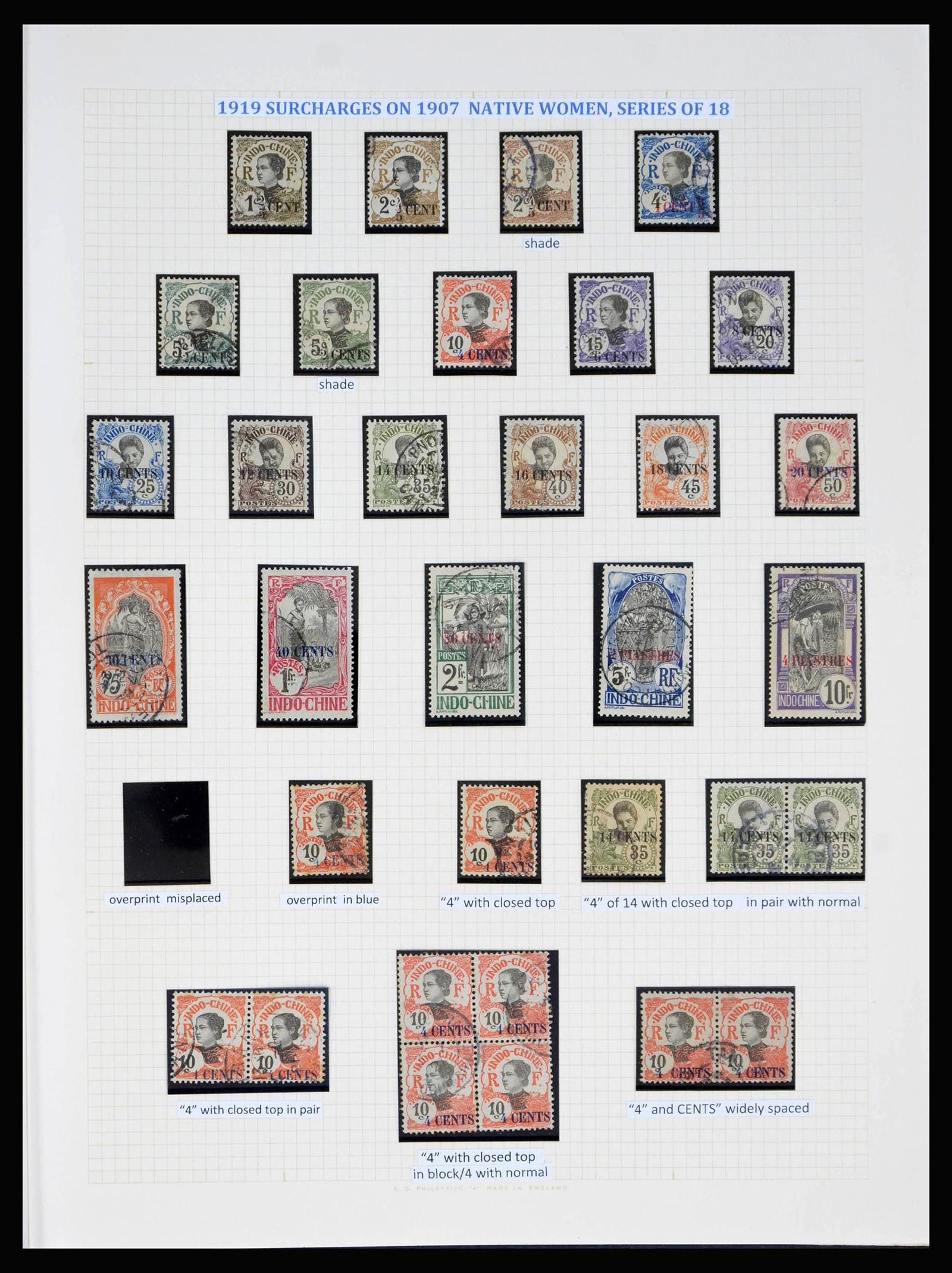 40074 0005 - Stamp collection 40074 French Indochina 1892-1949.