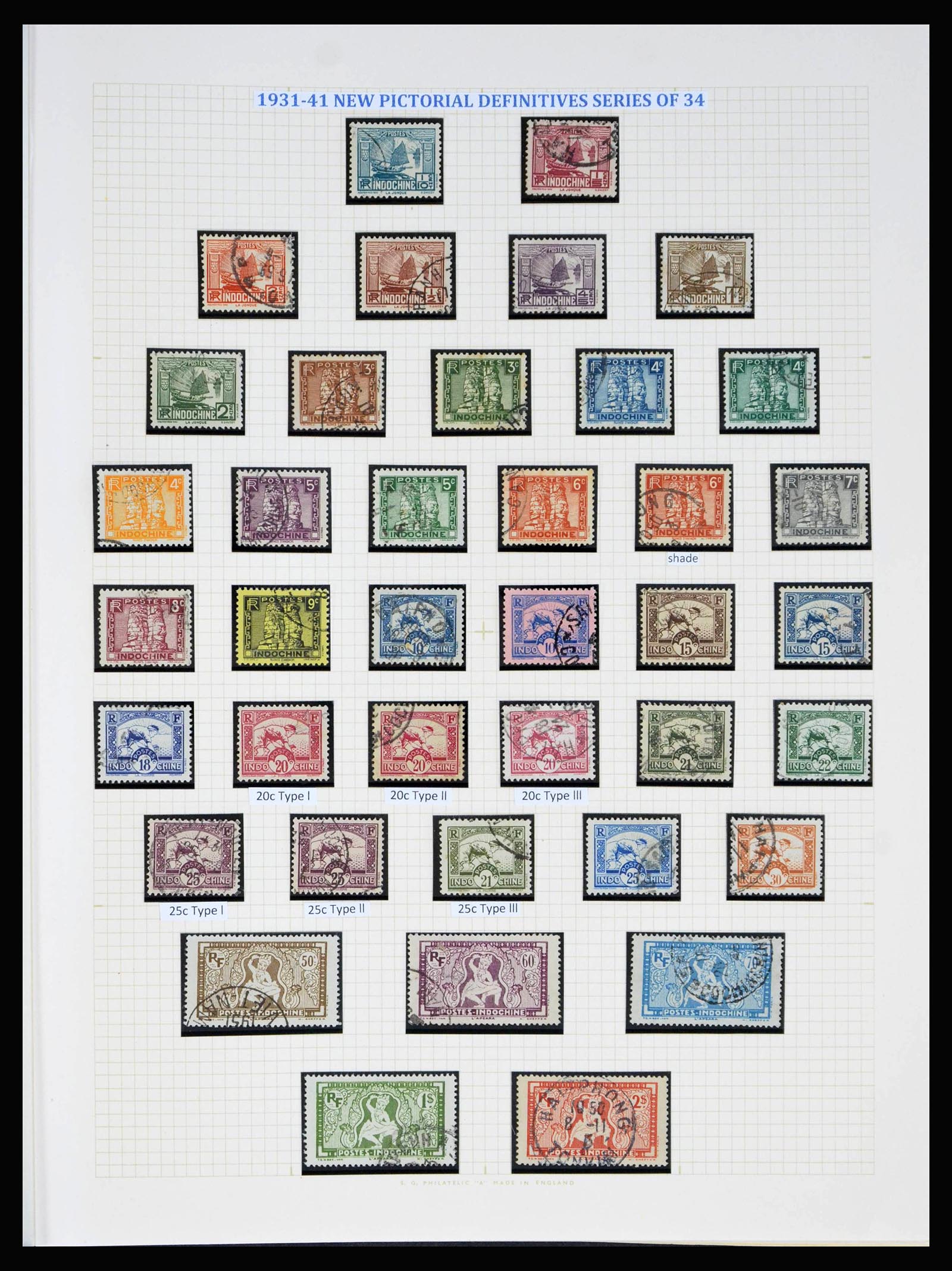 40074 0008 - Stamp collection 40074 French Indochina 1892-1949.