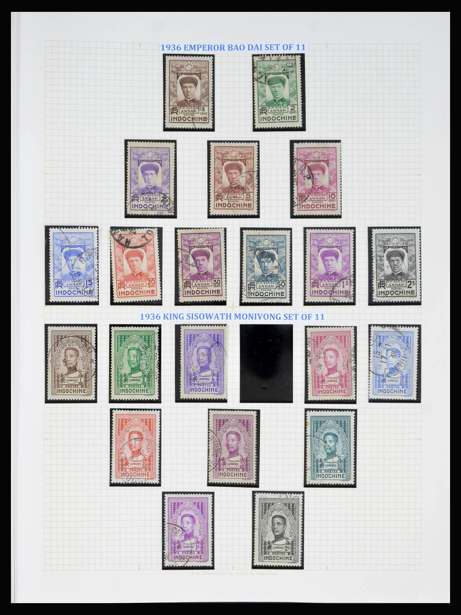 40074 0010 - Stamp collection 40074 French Indochina 1892-1949.