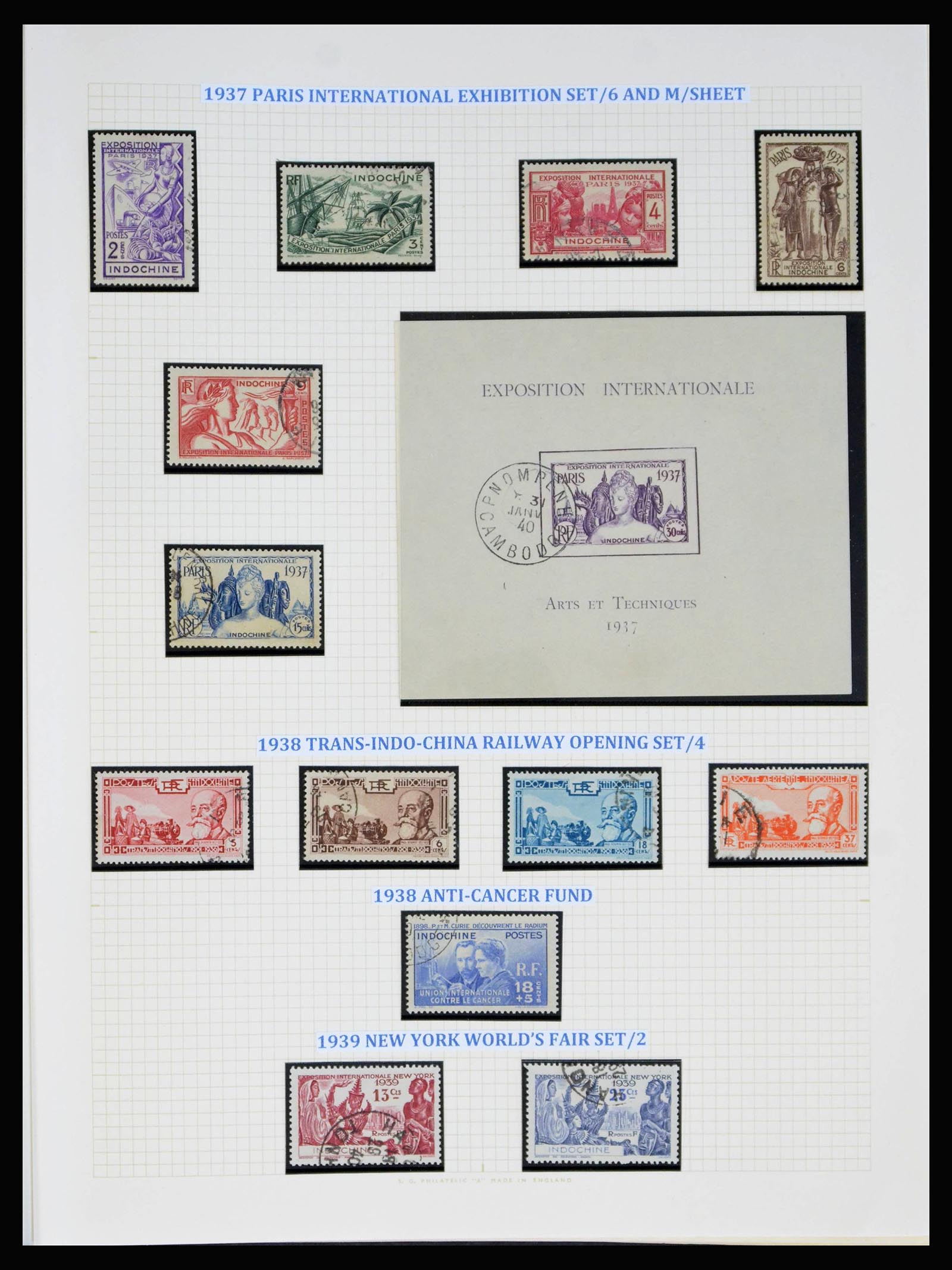 40074 0011 - Stamp collection 40074 French Indochina 1892-1949.