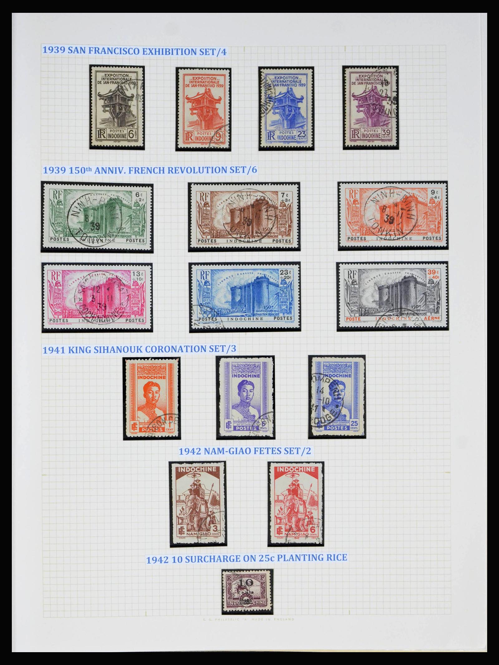 40074 0012 - Stamp collection 40074 French Indochina 1892-1949.