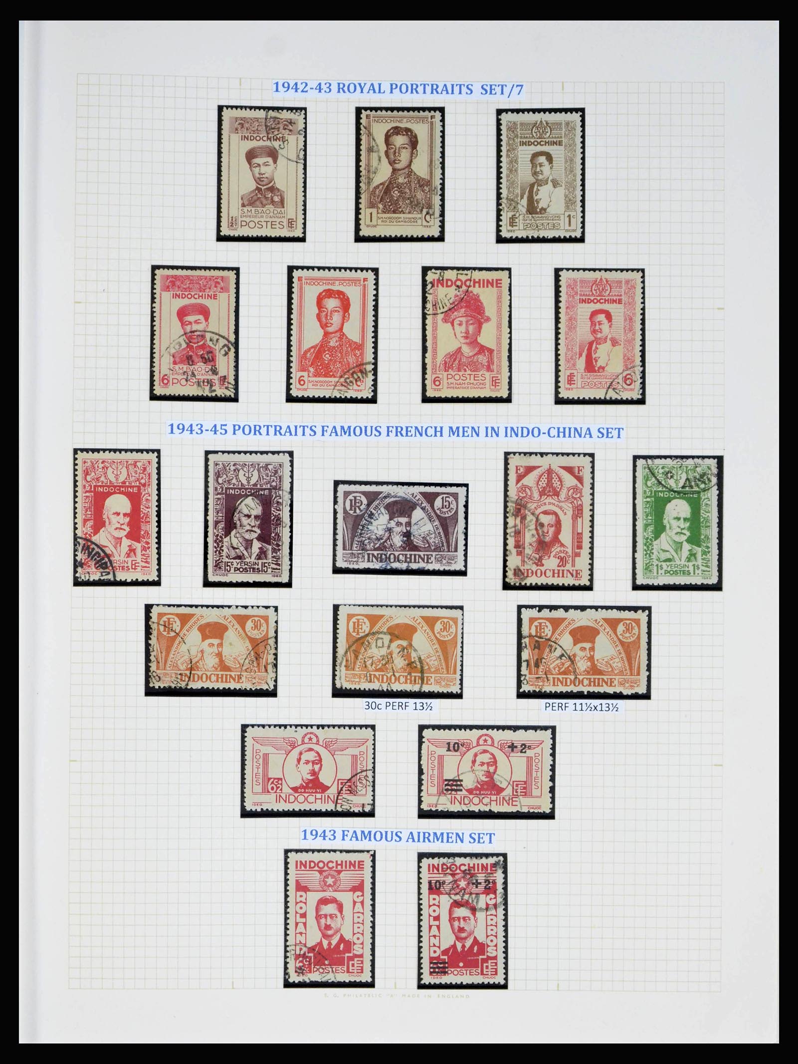 40074 0014 - Stamp collection 40074 French Indochina 1892-1949.