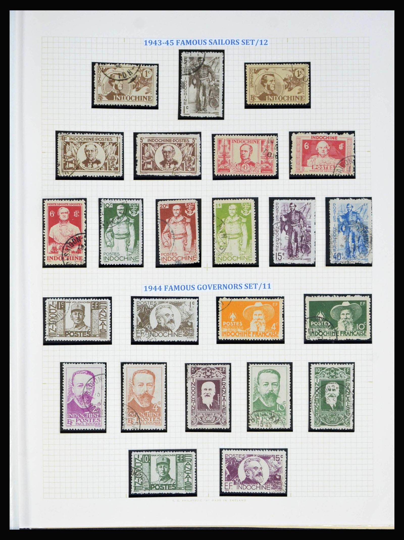 40074 0015 - Stamp collection 40074 French Indochina 1892-1949.