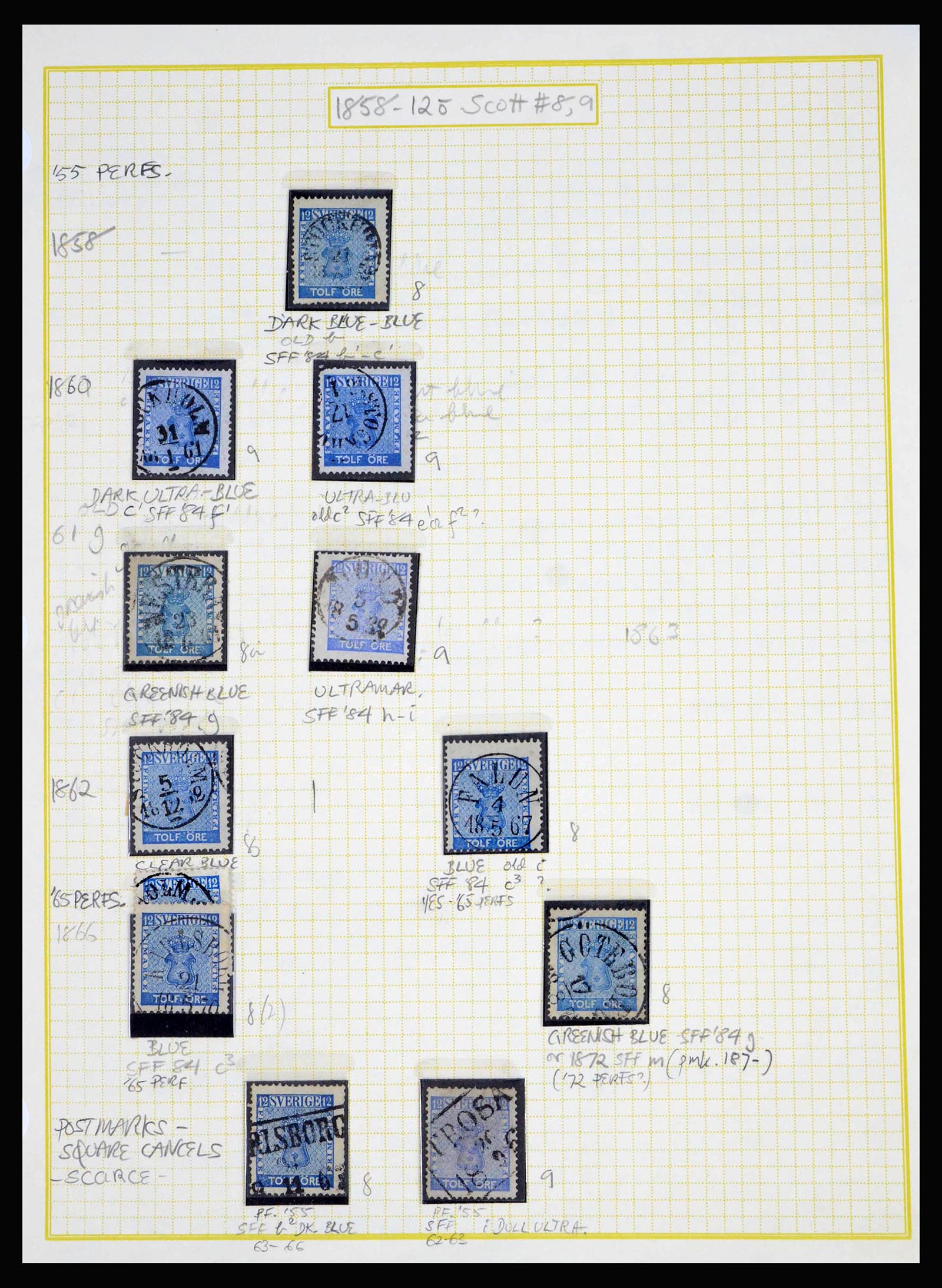 40077 0004 - Stamp collection 40077 Sweden 1855-1919.