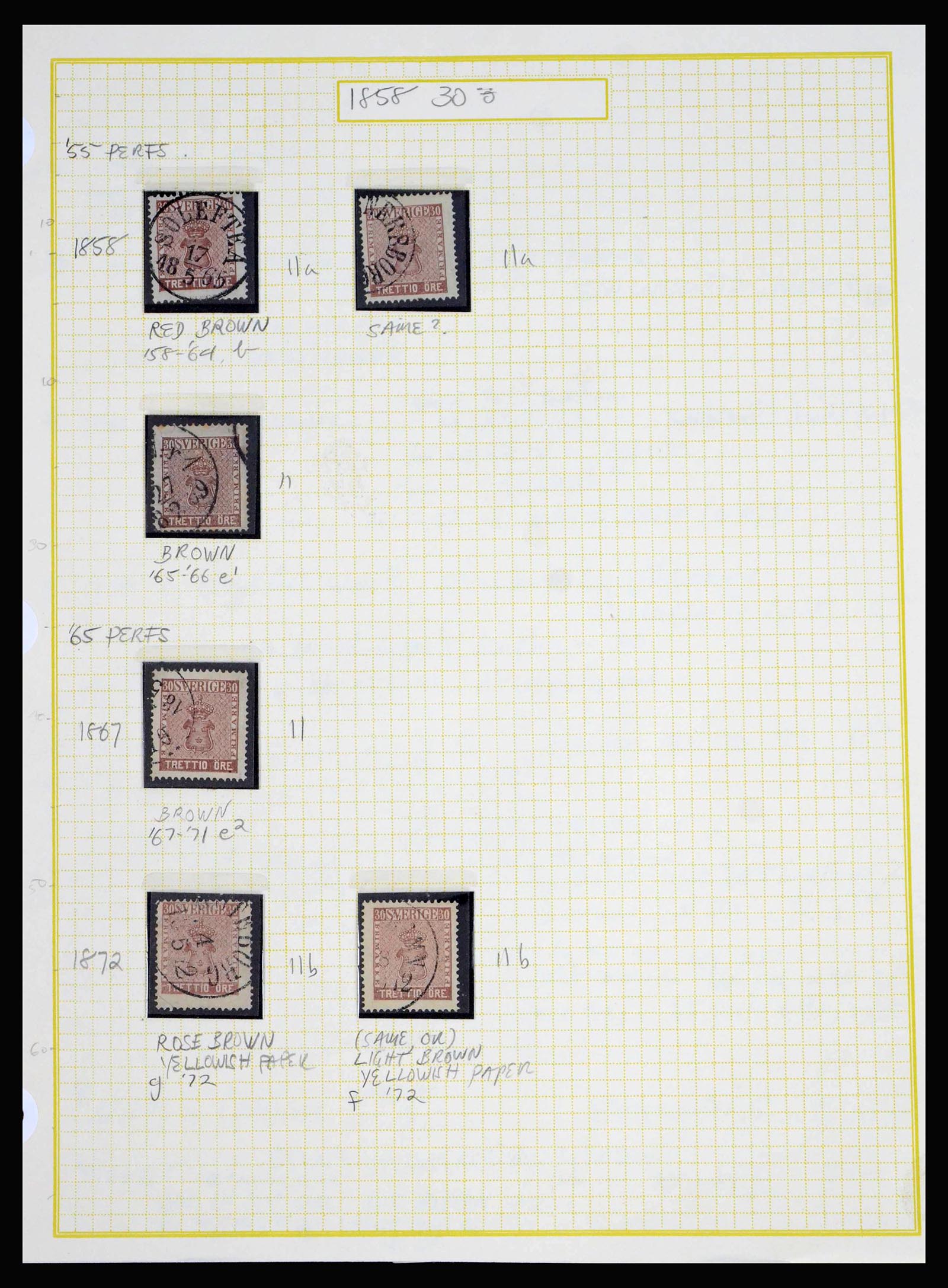 40077 0006 - Stamp collection 40077 Sweden 1855-1919.