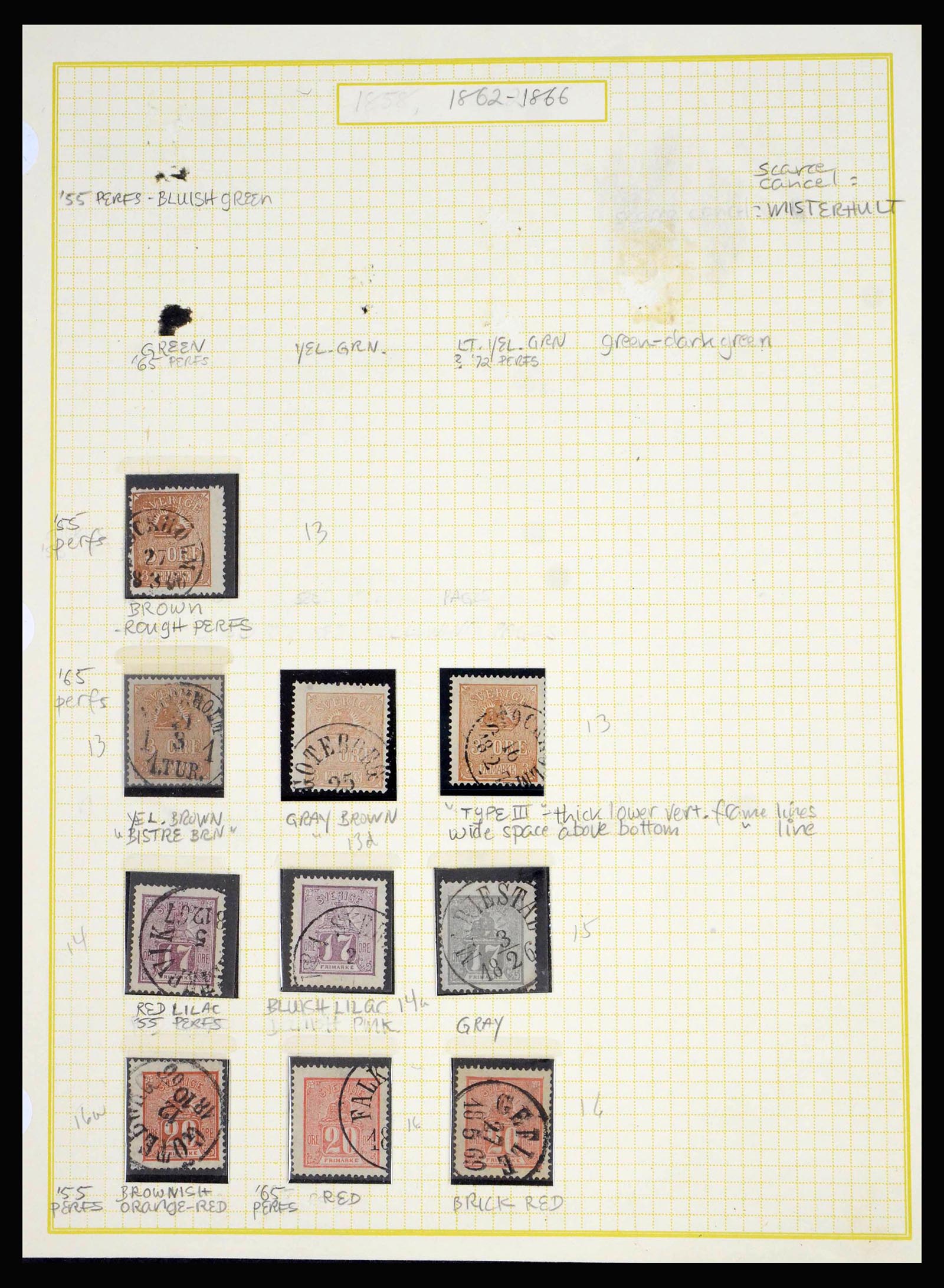 40077 0010 - Stamp collection 40077 Sweden 1855-1919.