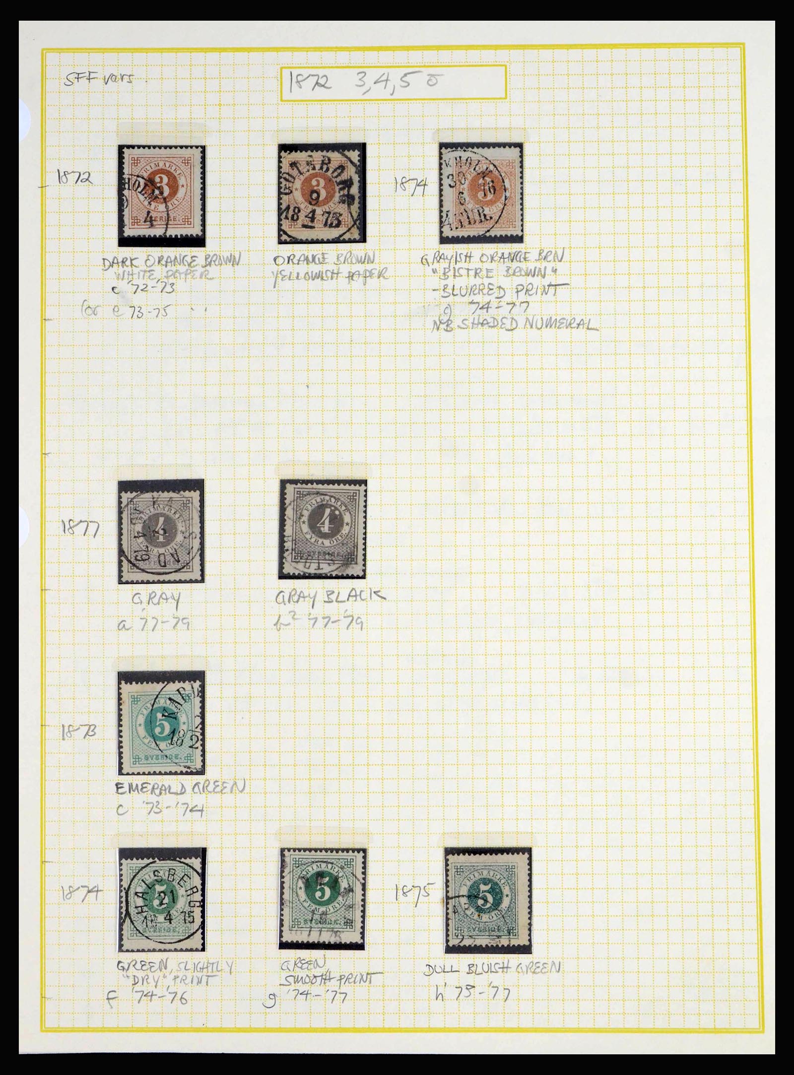 40077 0011 - Stamp collection 40077 Sweden 1855-1919.