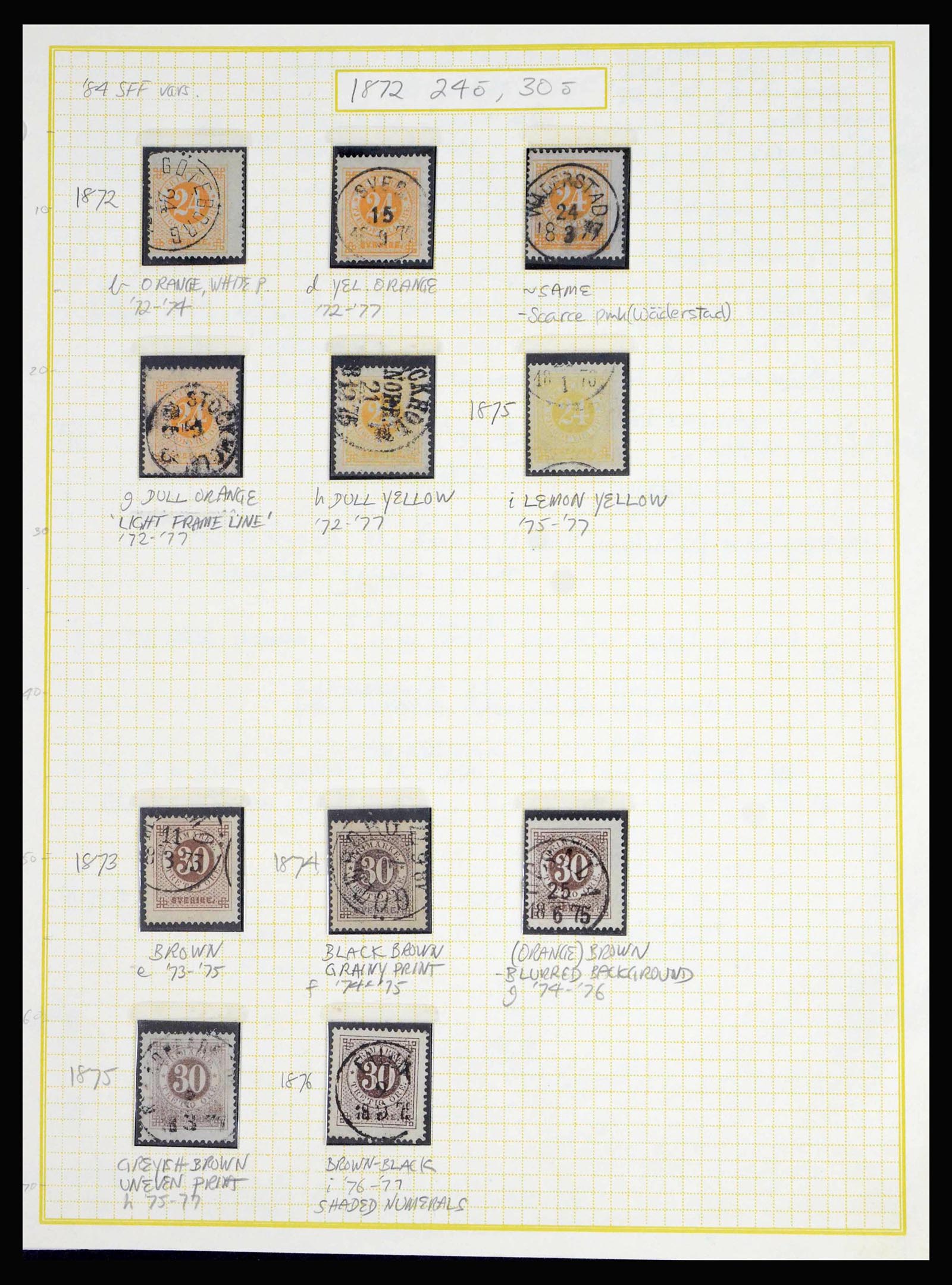 40077 0015 - Stamp collection 40077 Sweden 1855-1919.