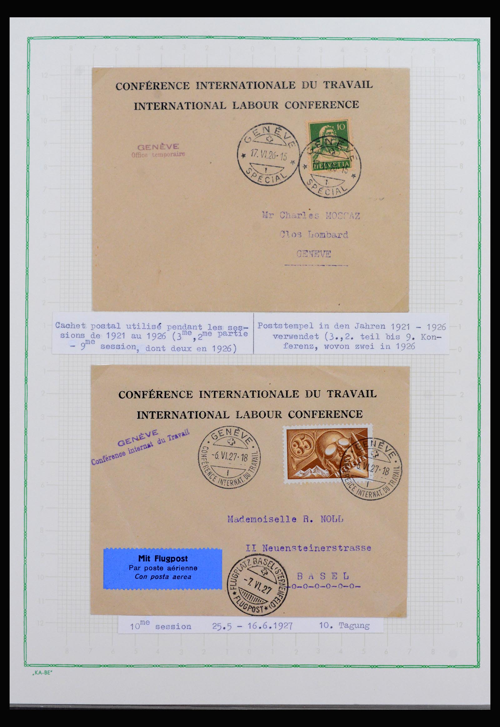 40105 0004 - Stamp collection 40105 Switzerland offices supercollection 1922-1950.