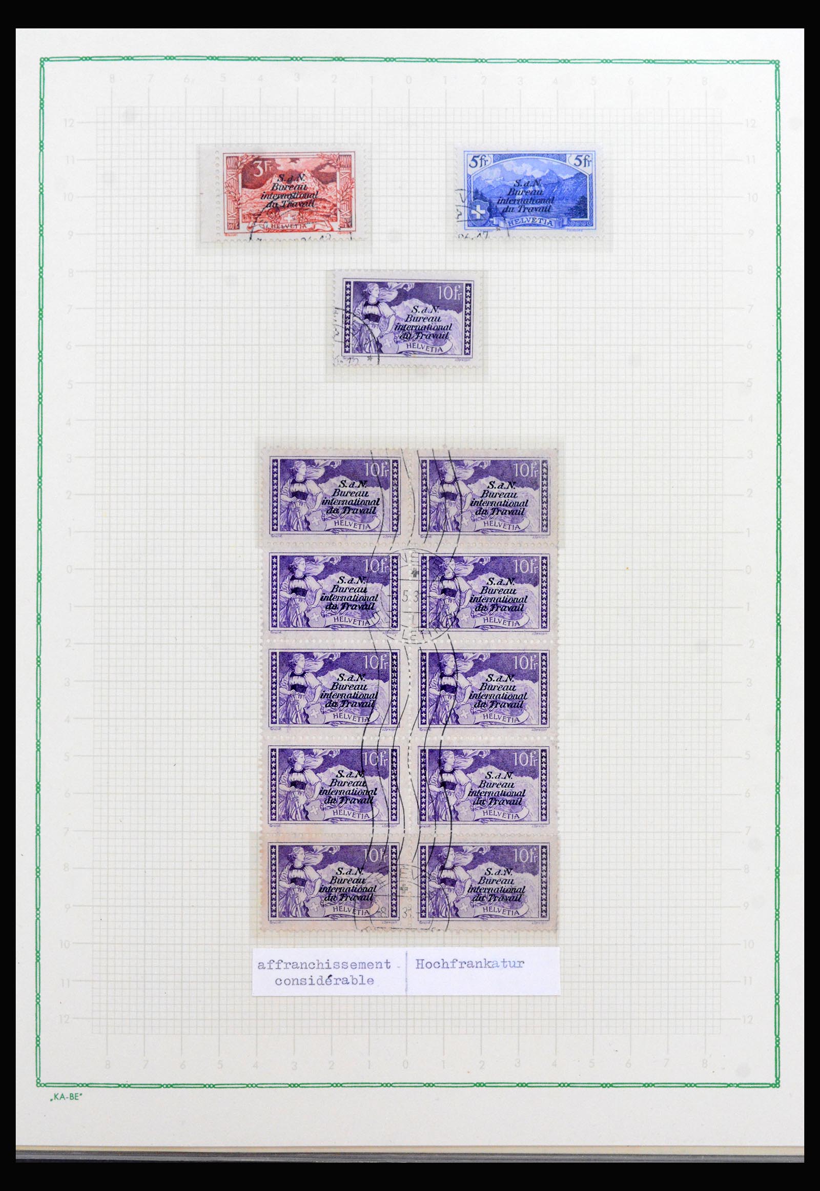 40105 0006 - Stamp collection 40105 Switzerland offices supercollection 1922-1950.