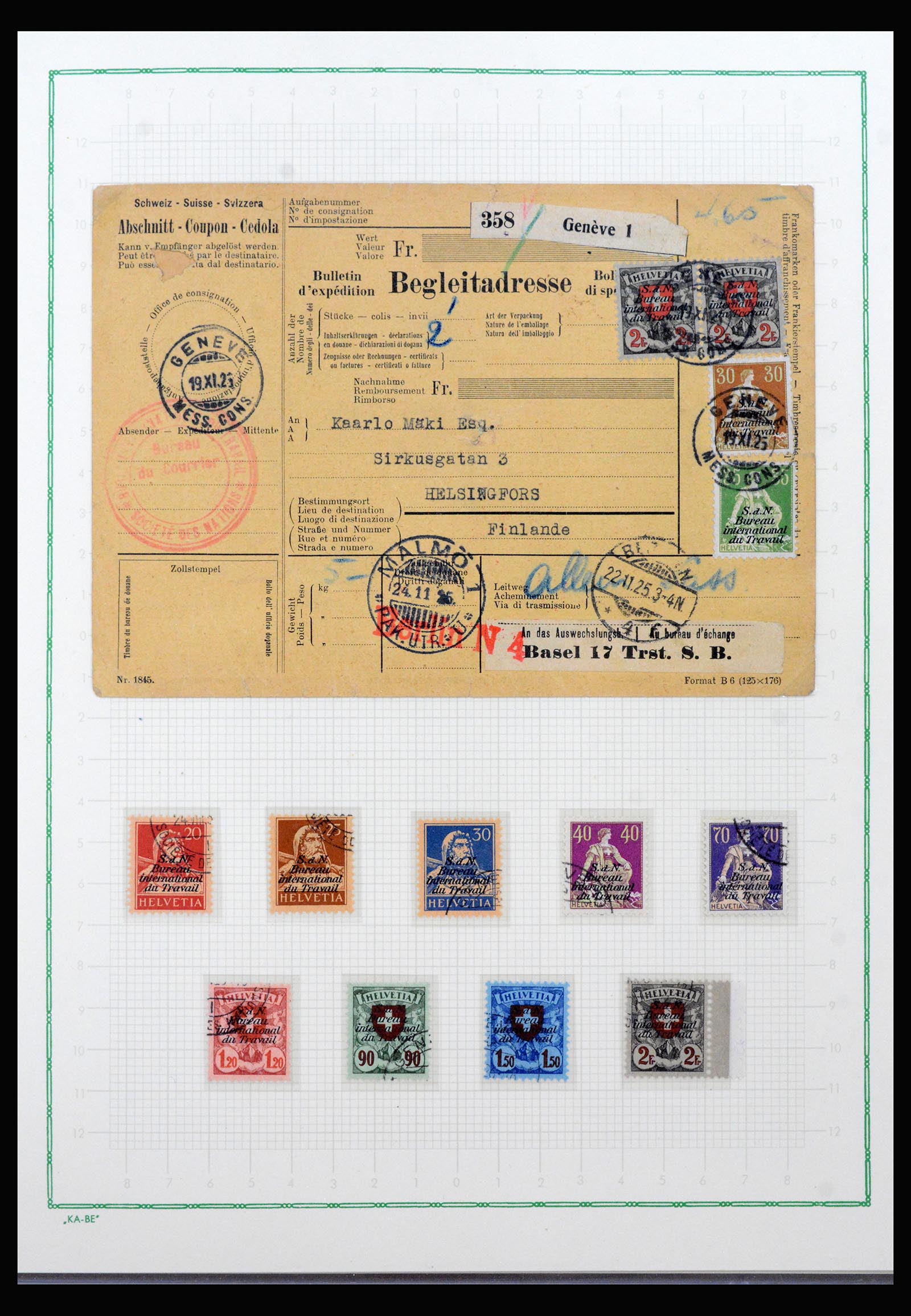 40105 0010 - Stamp collection 40105 Switzerland offices supercollection 1922-1950.