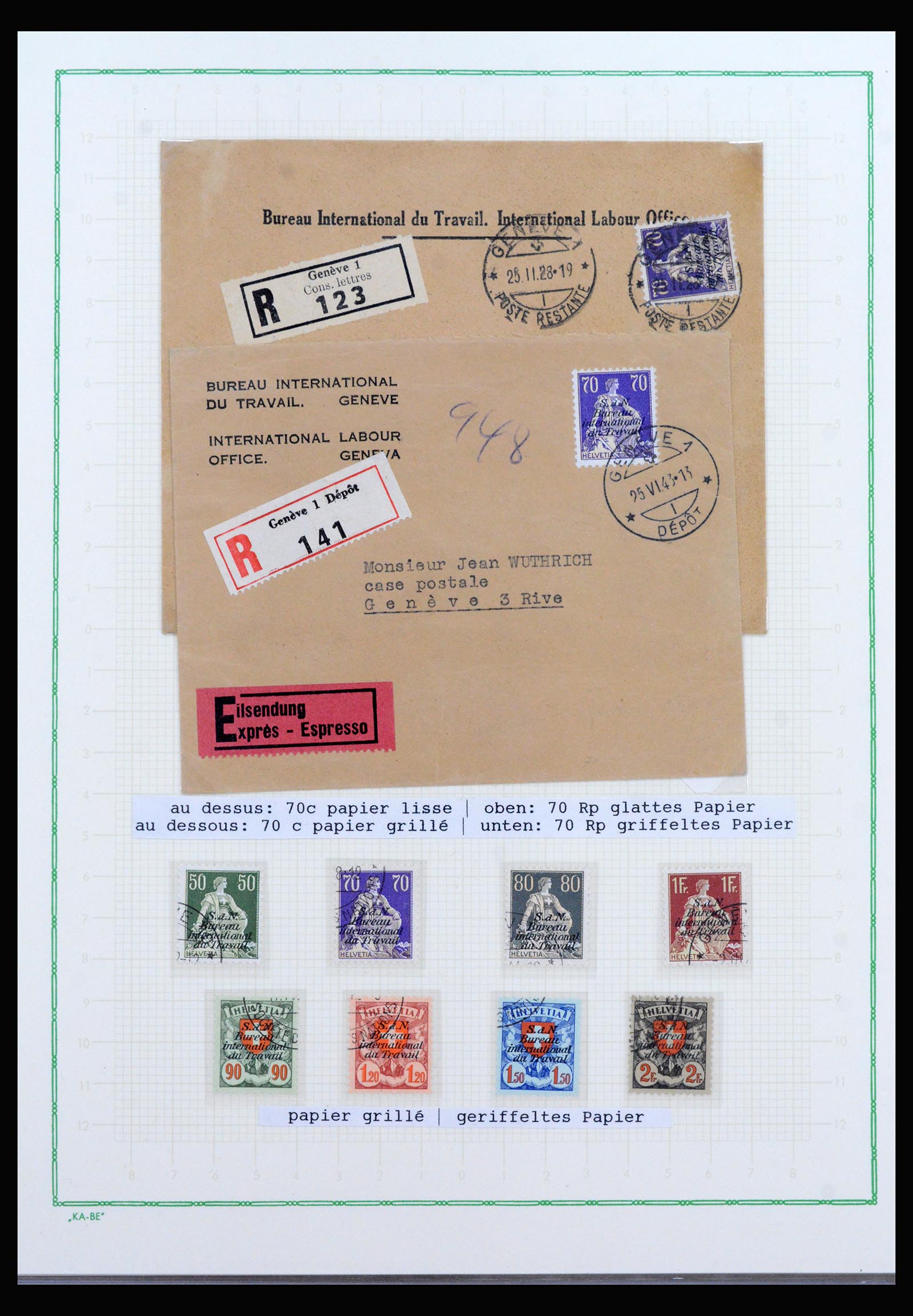 40105 0012 - Stamp collection 40105 Switzerland offices supercollection 1922-1950.