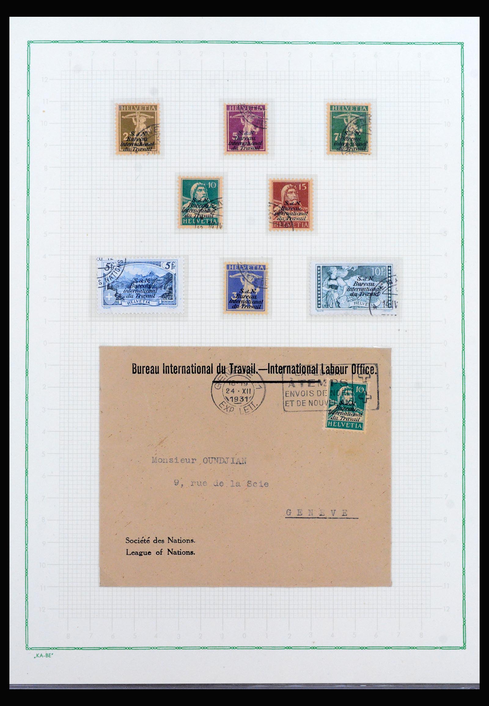 40105 0013 - Stamp collection 40105 Switzerland offices supercollection 1922-1950.