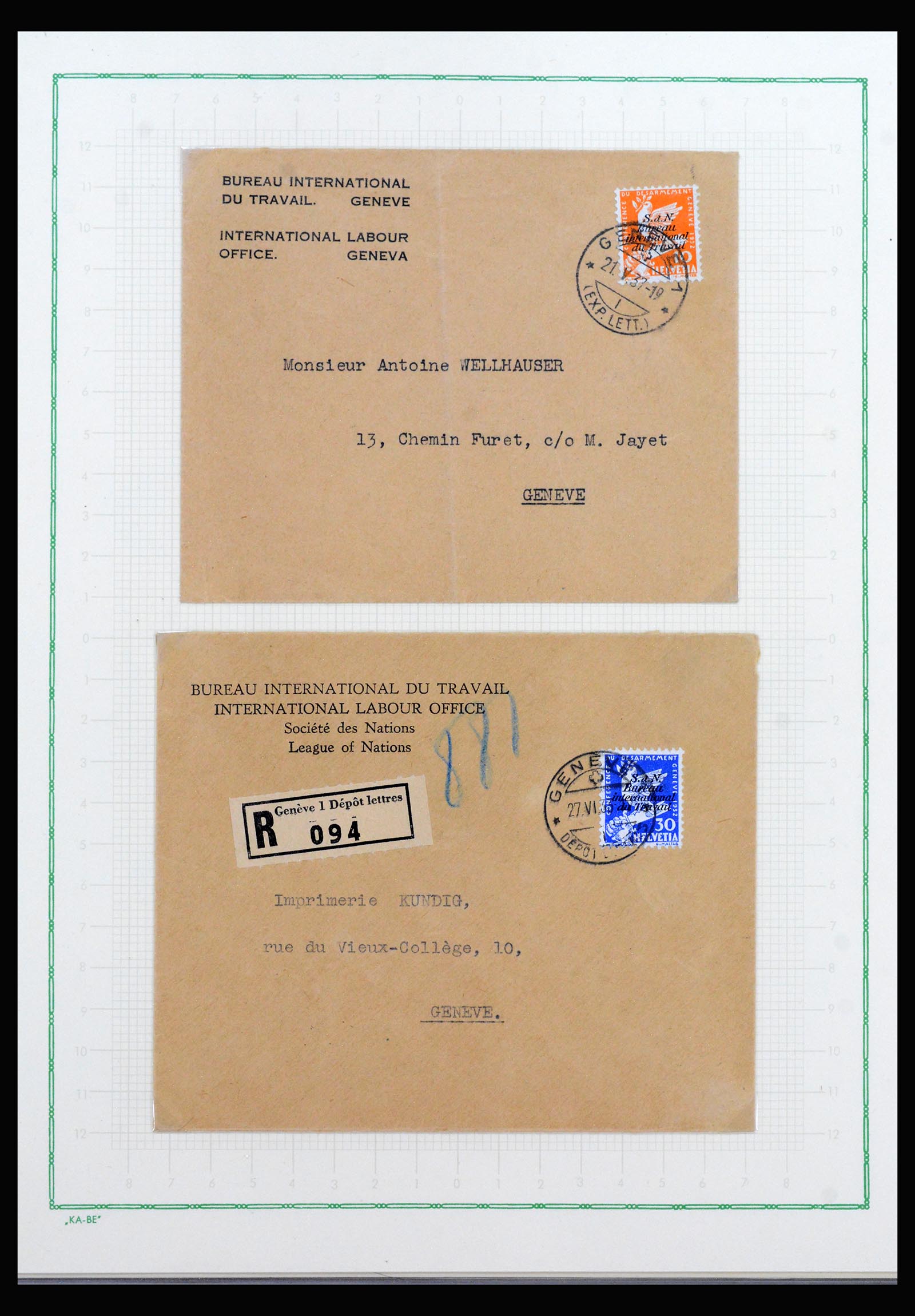 40105 0015 - Stamp collection 40105 Switzerland offices supercollection 1922-1950.