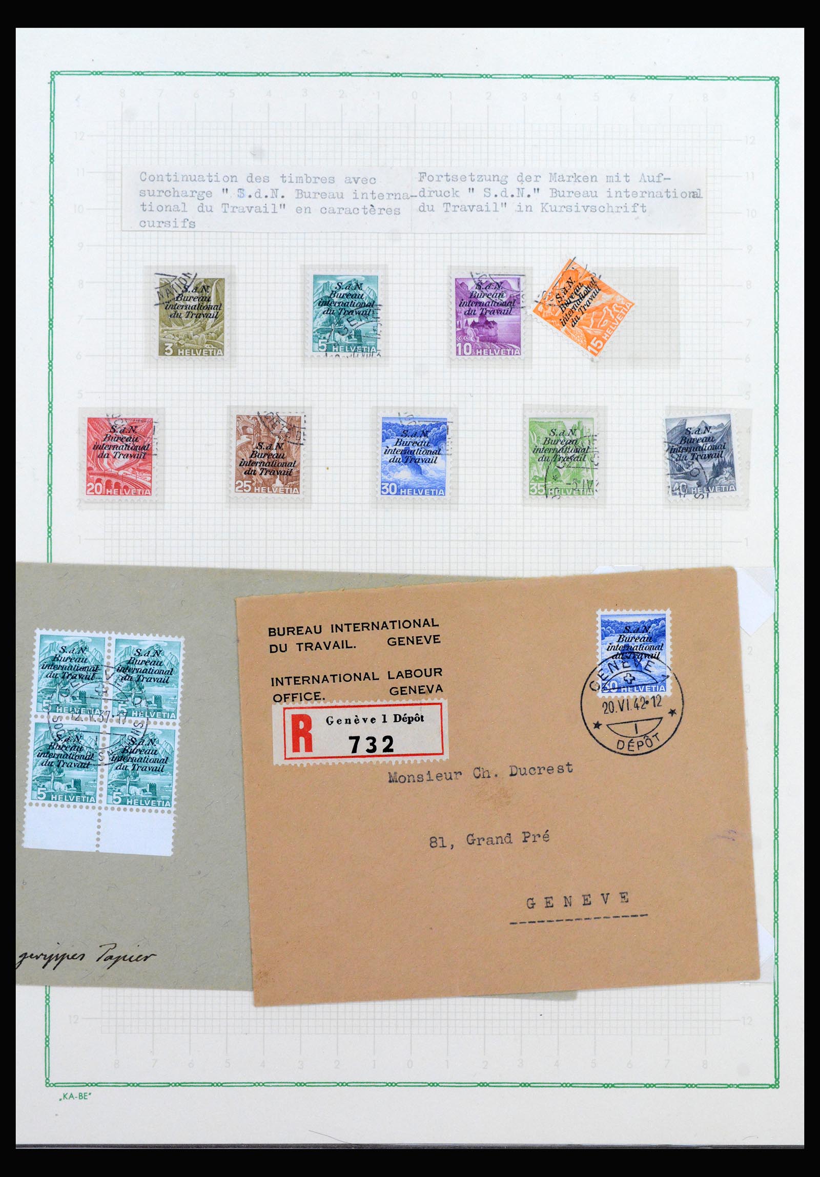 40105 0016 - Stamp collection 40105 Switzerland offices supercollection 1922-1950.