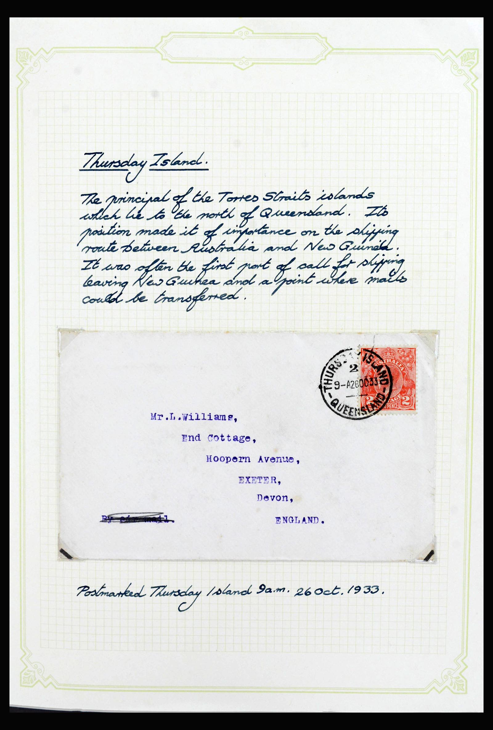 40106 0003 - Stamp collection 40106 Australia covers 1913-1956.