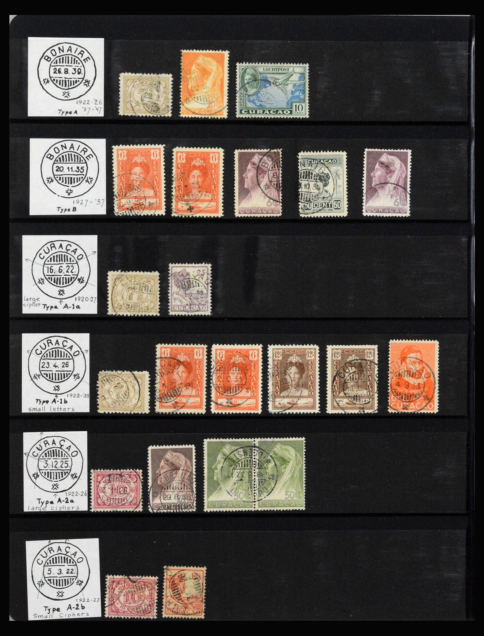 40112 0010 - Stamp collection 40112 Curaçao cancellations 1873-1960.